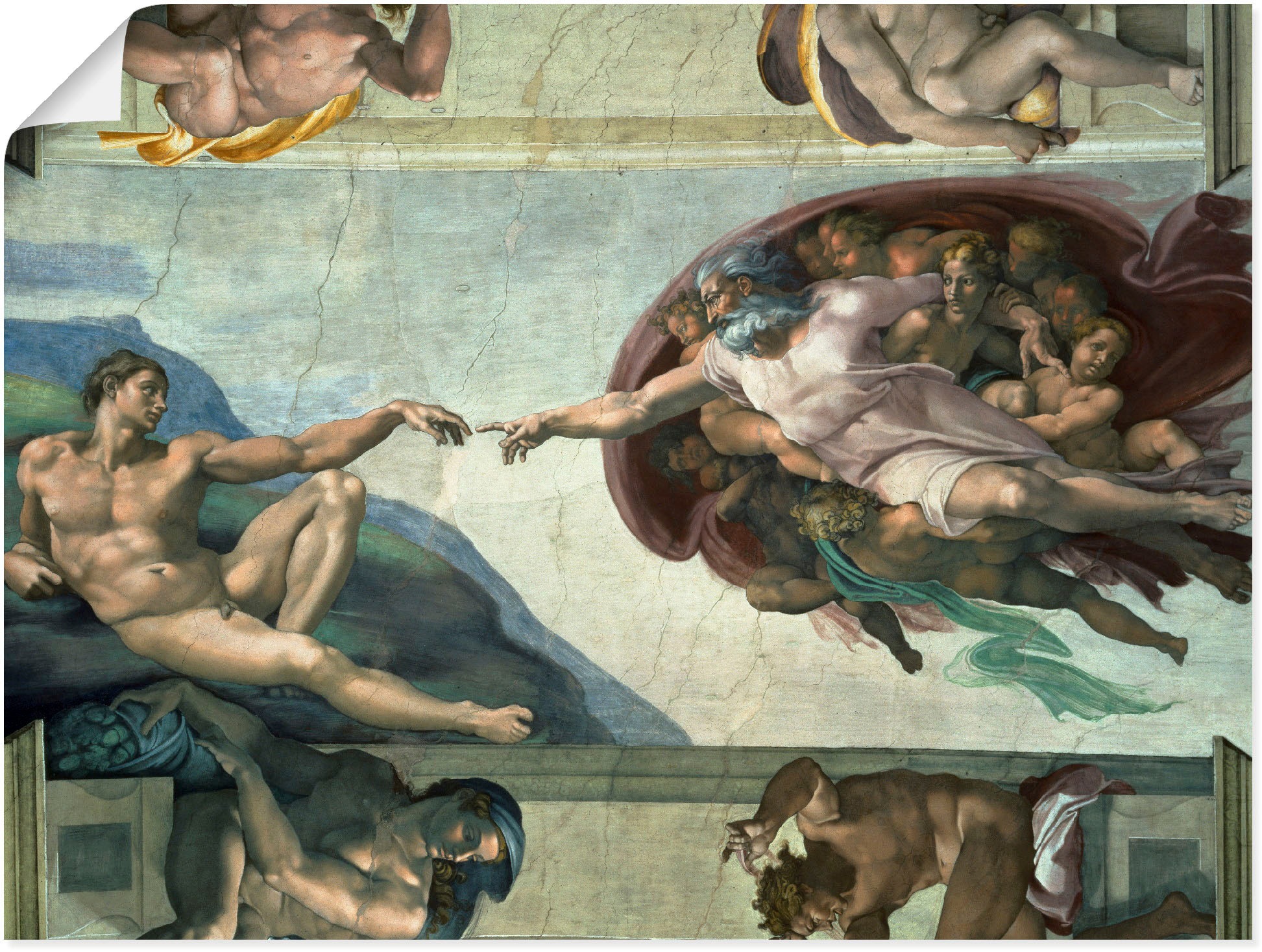 Artland Wandbild »Die Erschaffung des Adam«, Religion, (1 St.), als Leinwan günstig online kaufen