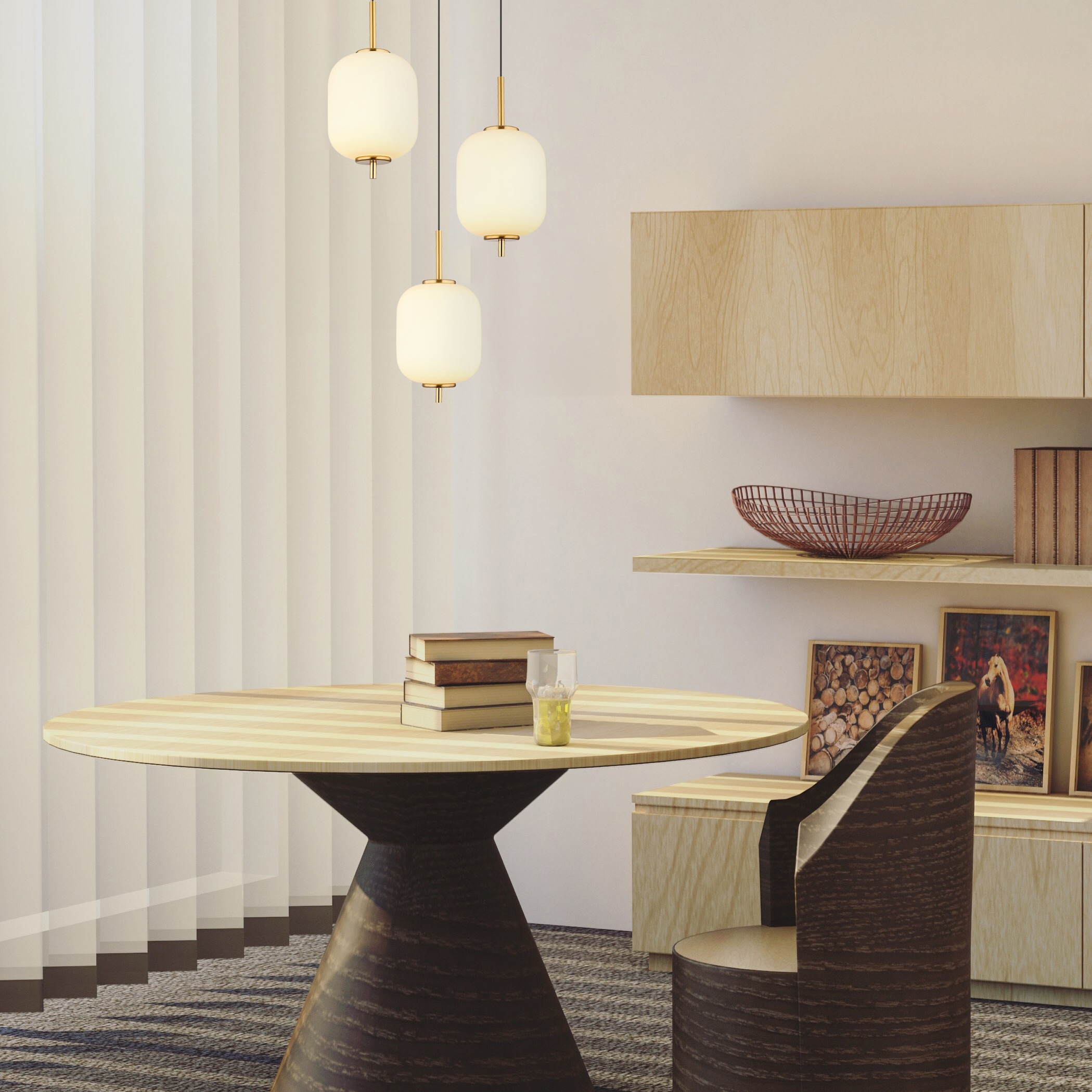 GLOBO LIGHTING LED Pendelleuchte »EWALD« LED-Modul 1 Stk. Warmweiß Hängelam günstig online kaufen