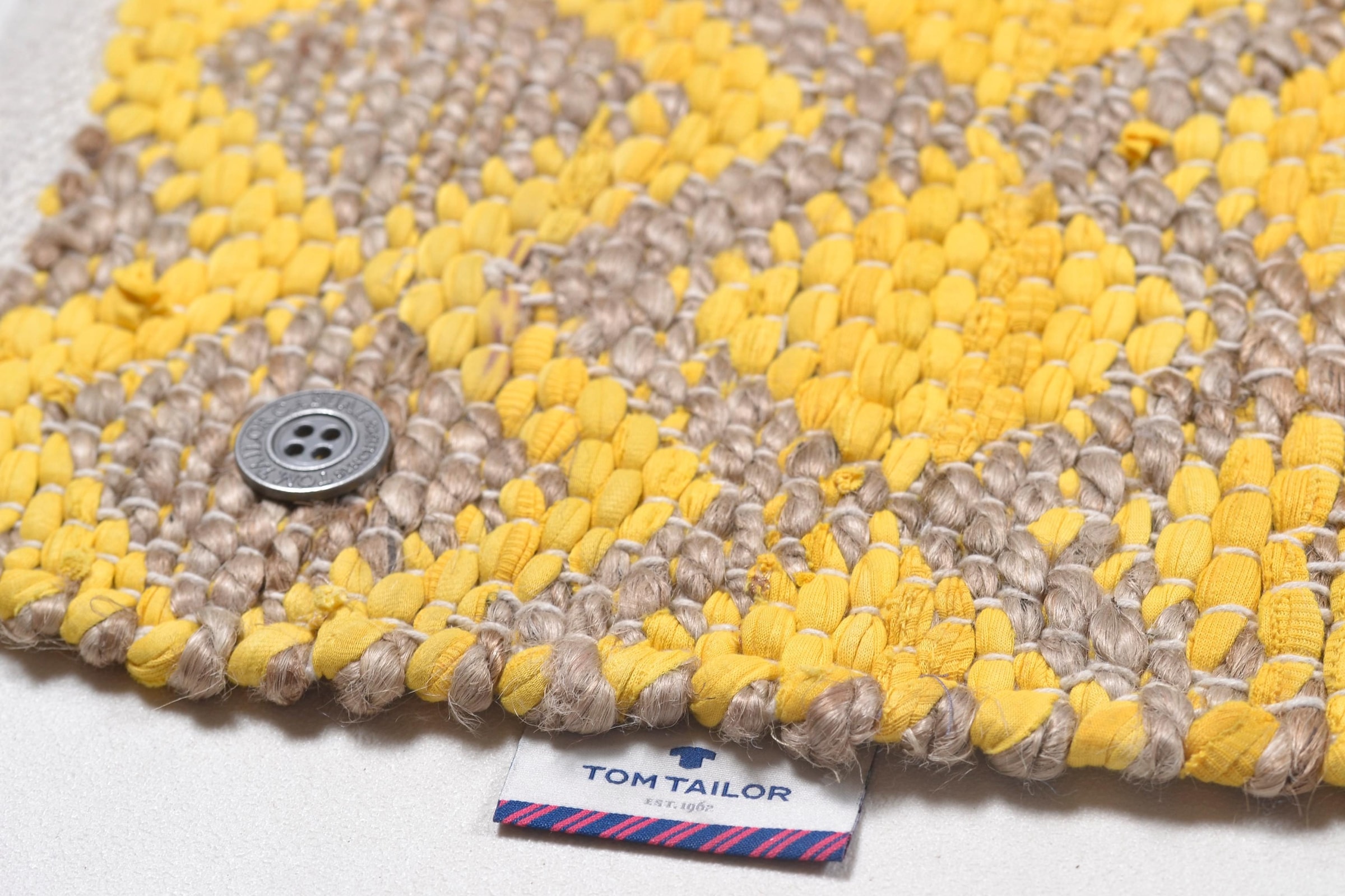 TOM TAILOR HOME Teppich »Geometric« rechteckig 7 mm Höhe Flachgewebe, handgewebt, Material: 60% Baumwolle, 40% Jute