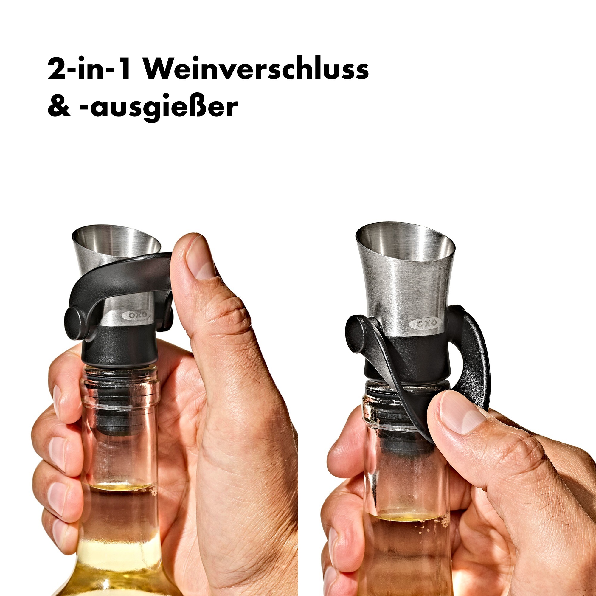 OXO SteeL Flaschenausgießer »Weinverschluss und Ausgießer aus Stahl«