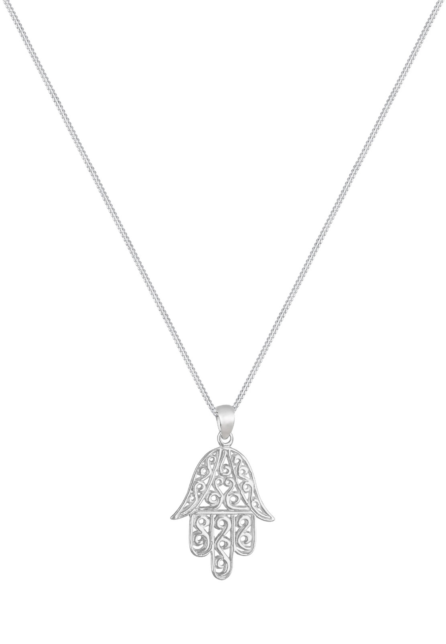 Elli Kette mit Anhänger »Hamsa Hand der Fatima Spirituell 925 Silber«
