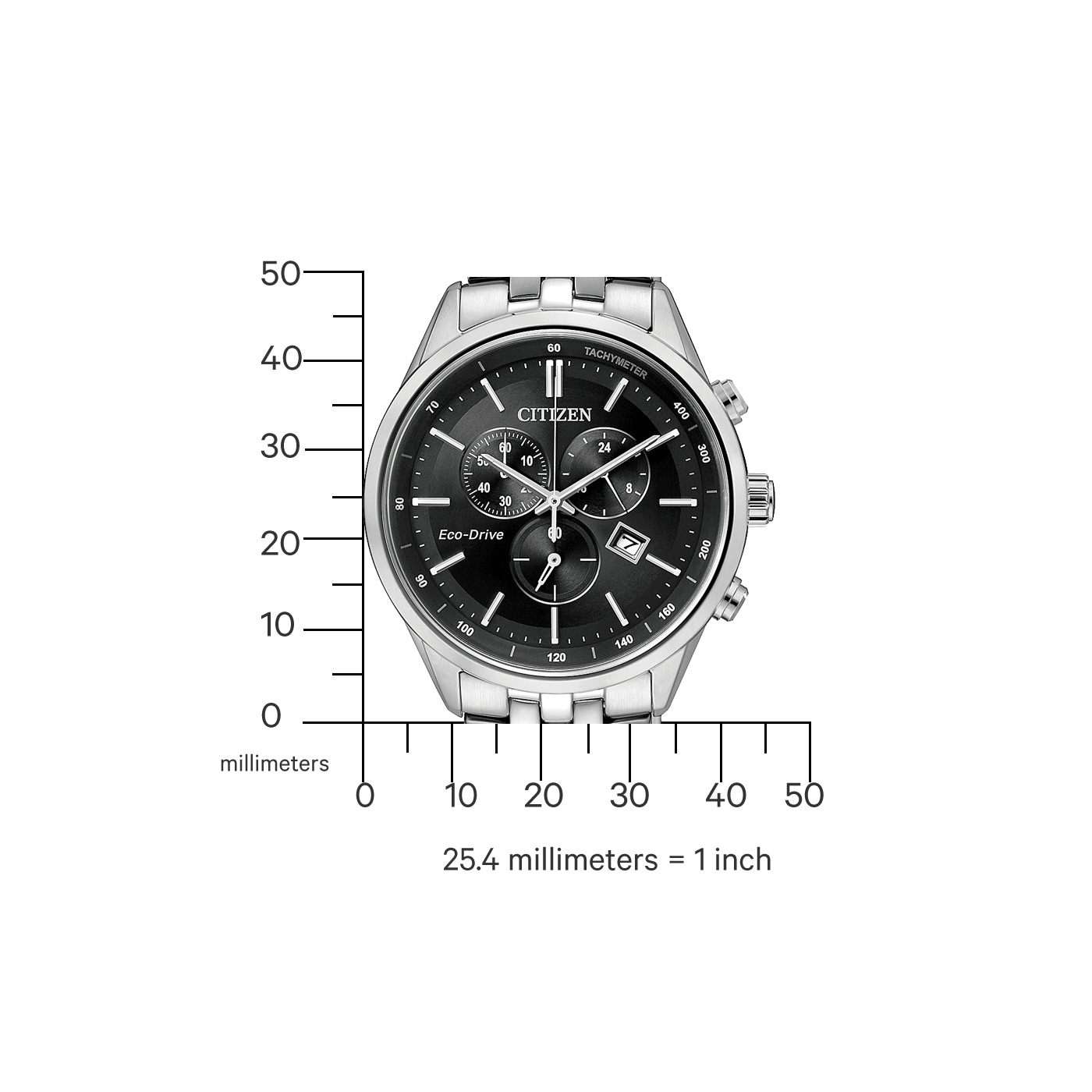 Citizen Chronograph Armbanduhr, Herrenuhr, Solar, Stoppfunktion, Edelstahlarmband