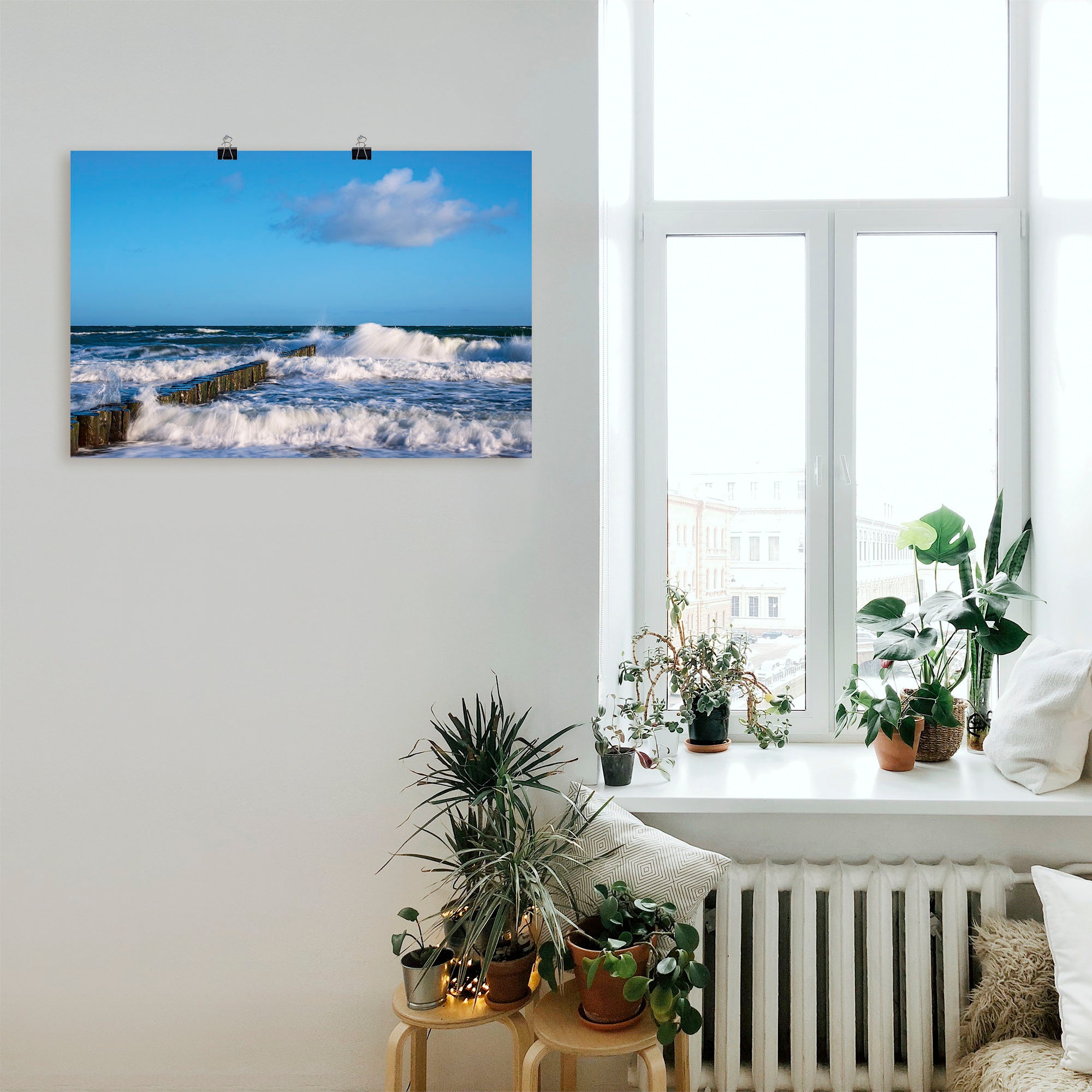 Artland Wandbild »Buhnen an der Küste der Ostsee II«, Meer Bilder, (1 St.), als Alubild, Outdoorbild, Leinwandbild, Poster in verschied. Größen