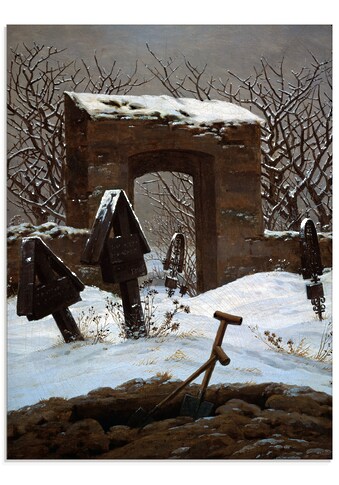 Artland Glasbild »Friedhof im Schnee«, Architektonische Elemente, (1 St.) kaufen
