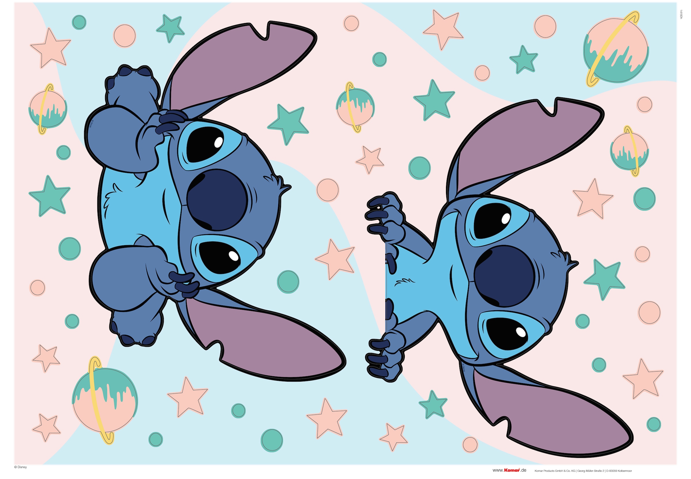 Komar Wandtattoo »Stitch Dream - Größe 50 x 70 cm«, (49 St.), selbstklebend, Wandsticker, Kinderzimmer