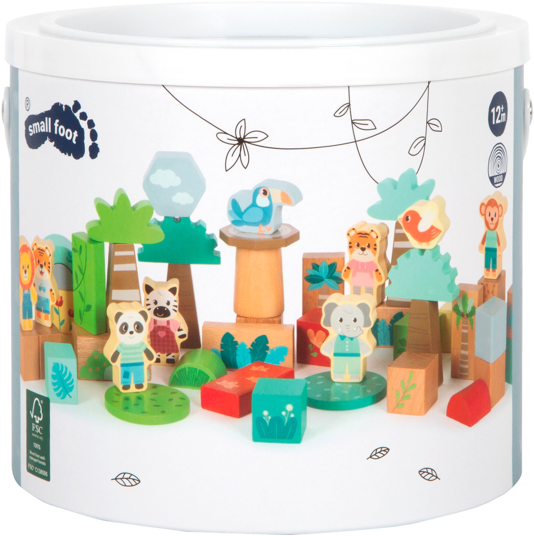 Small Foot Spielbausteine »Holzbausteine, Jungle Friends«
