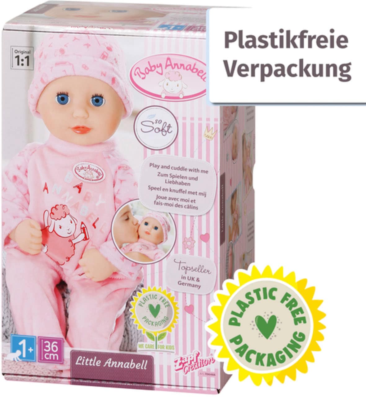 Baby Annabell Babypuppe »Little Annabell, 36 cm«, mit Schlafaugen