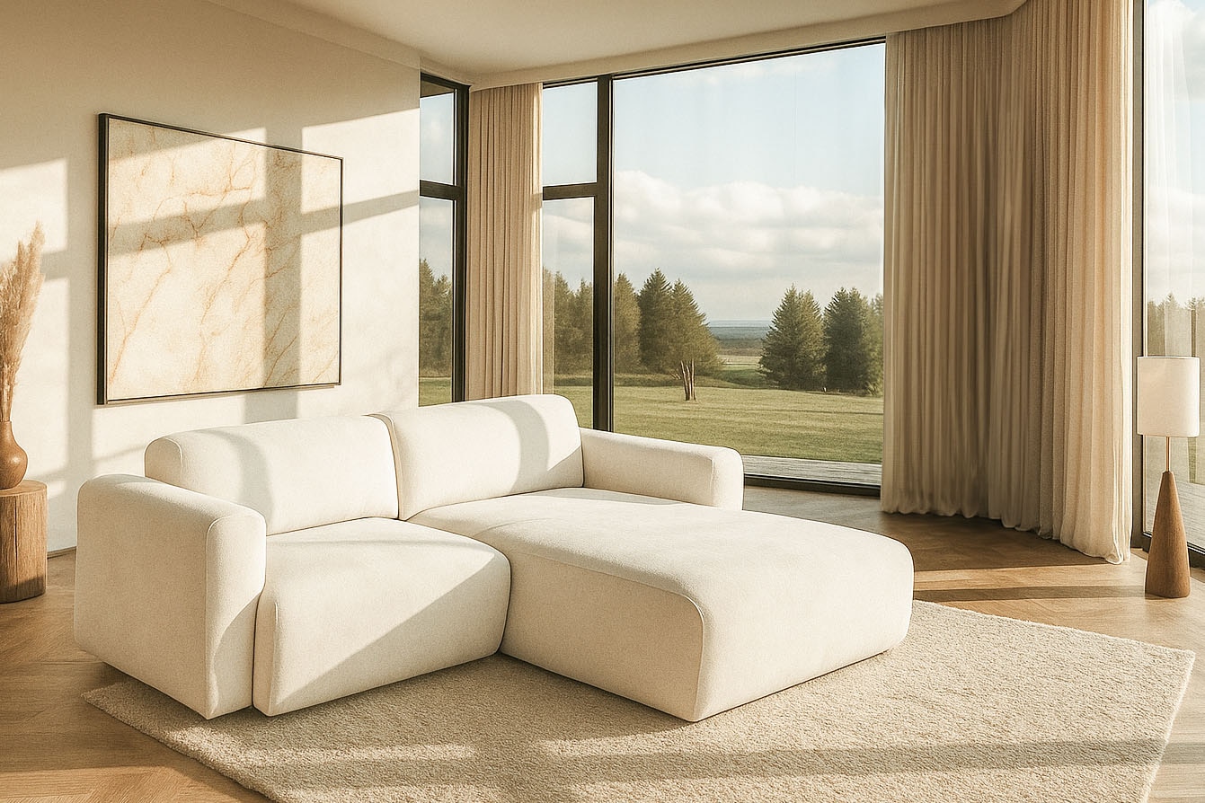 Home affaire Ecksofa »Myrland Kompaktsofa« Breite 230 cm, L-Form, Chenille, Easy Clean Stoff, mit Kaltschaum