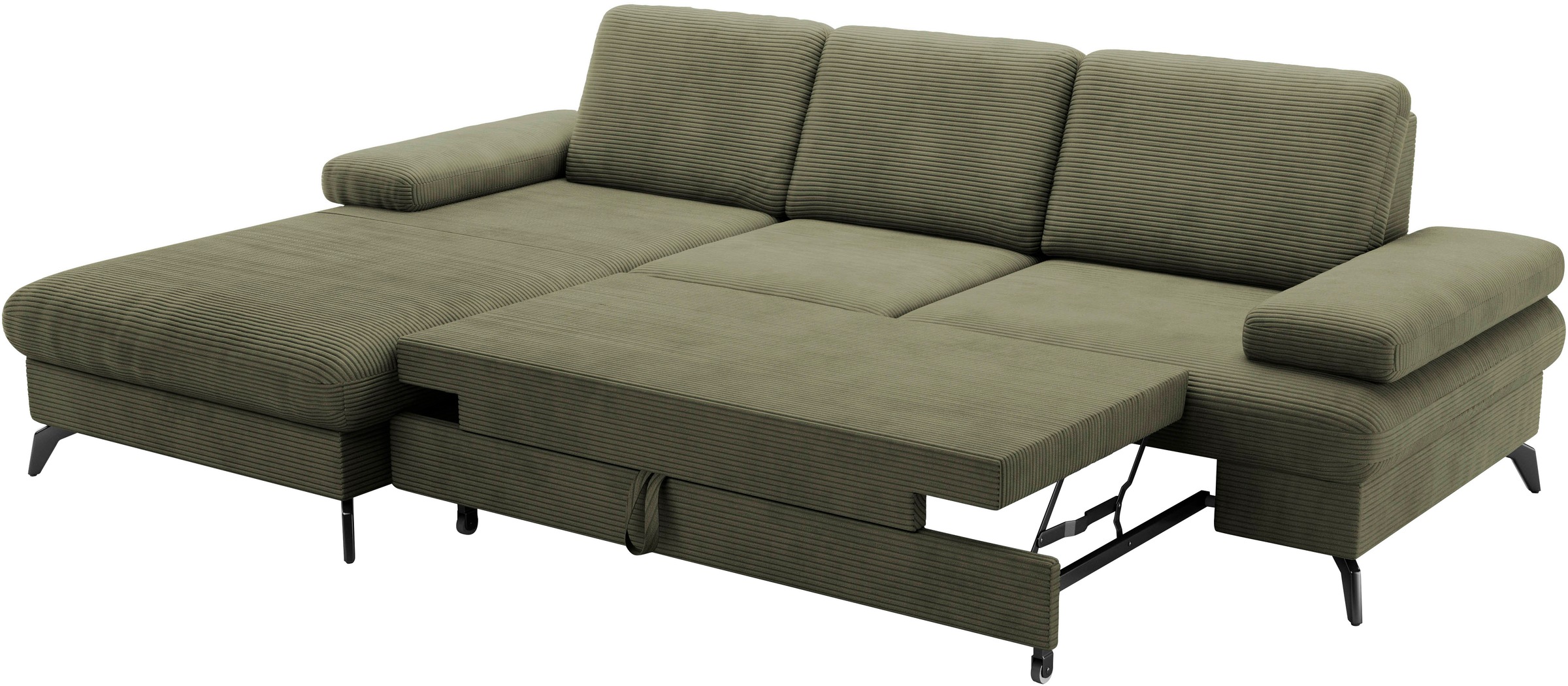 sit&more Ecksofa »Morris Jubi L-Form«, inkl. Armteilfunktion und 1 Zierkissen, wahlweise mit Bettfunktion