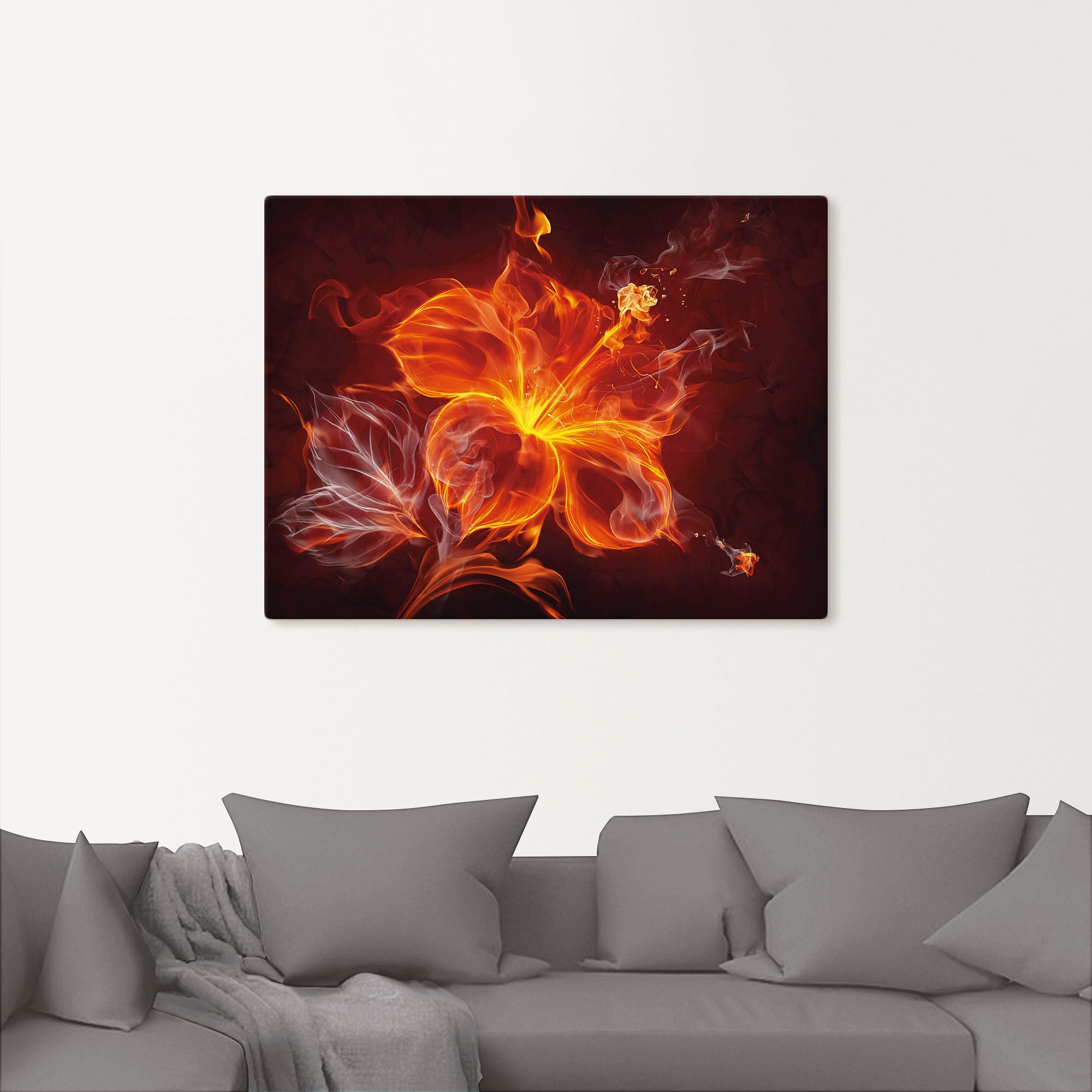 Artland Wandbild "Feuerblume", Blumen, (1 St.), als Leinwandbild, Poster, W günstig online kaufen