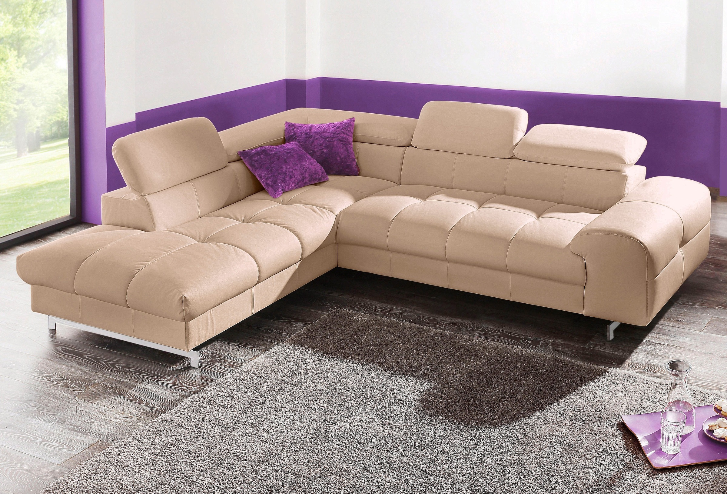 COTTA Polstergarnitur »Chef L-Form«, (Set), Set bestehend aus: Ecksofa mit günstig online kaufen