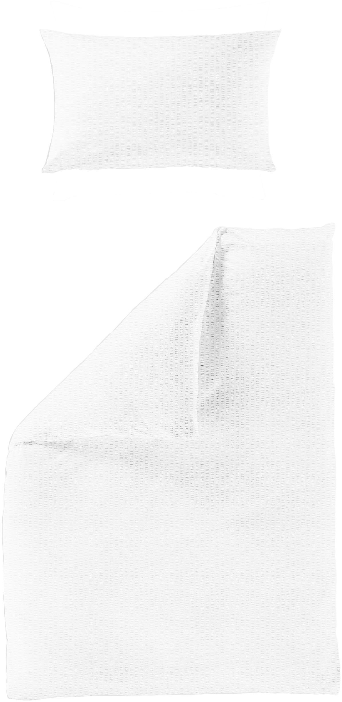 BIERBAUM Bettwäsche »4134«, Premium Mako-Satin Seersucker, 100 % Baumwolle, günstig online kaufen