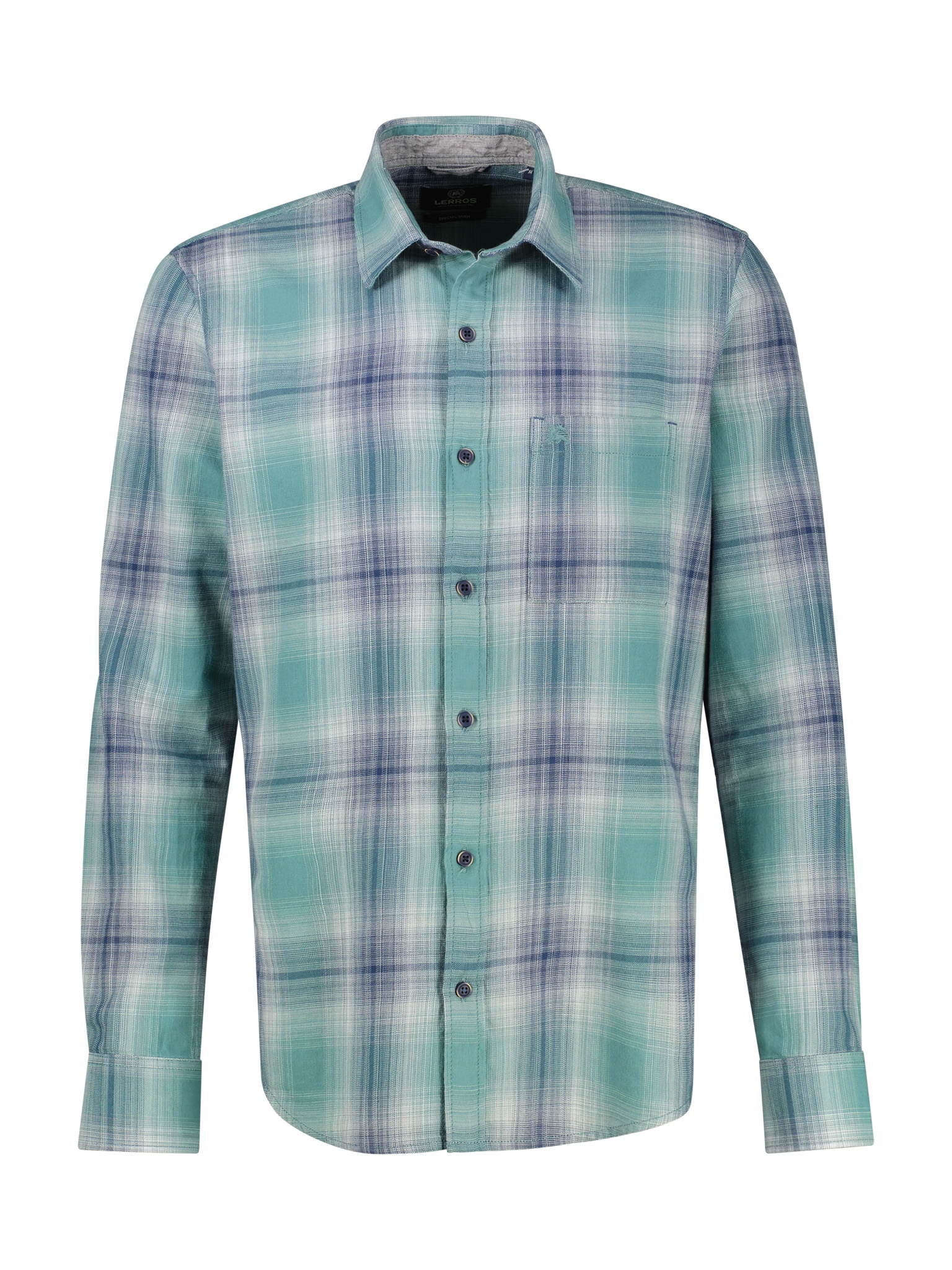 LERROS Langarmhemd mit Karo Muster