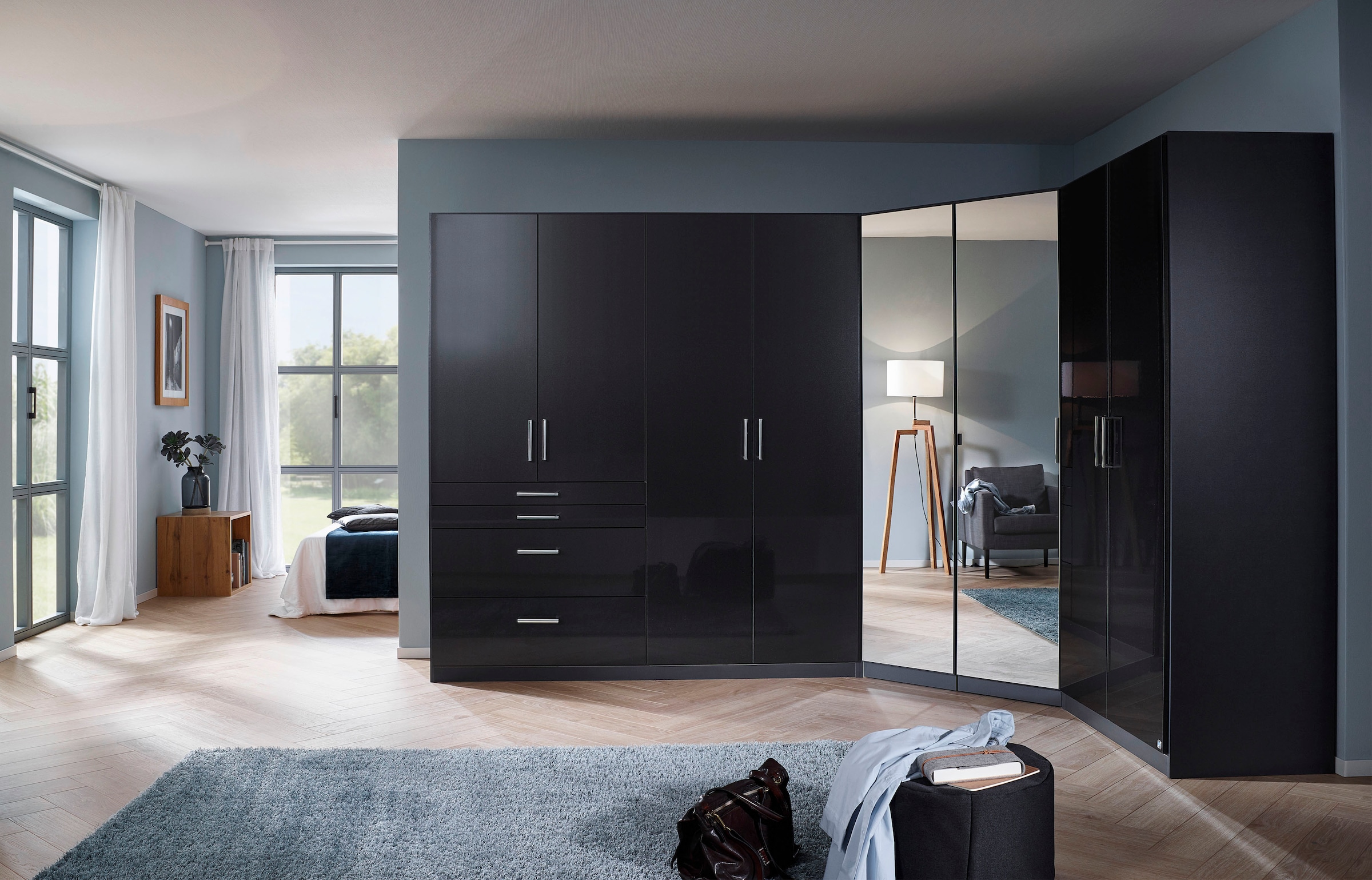 rauch Schrank-Set »Kleiderschrank Schrank Garderobe Garderobenschrank Eckschrank HOMBURG« Set, 