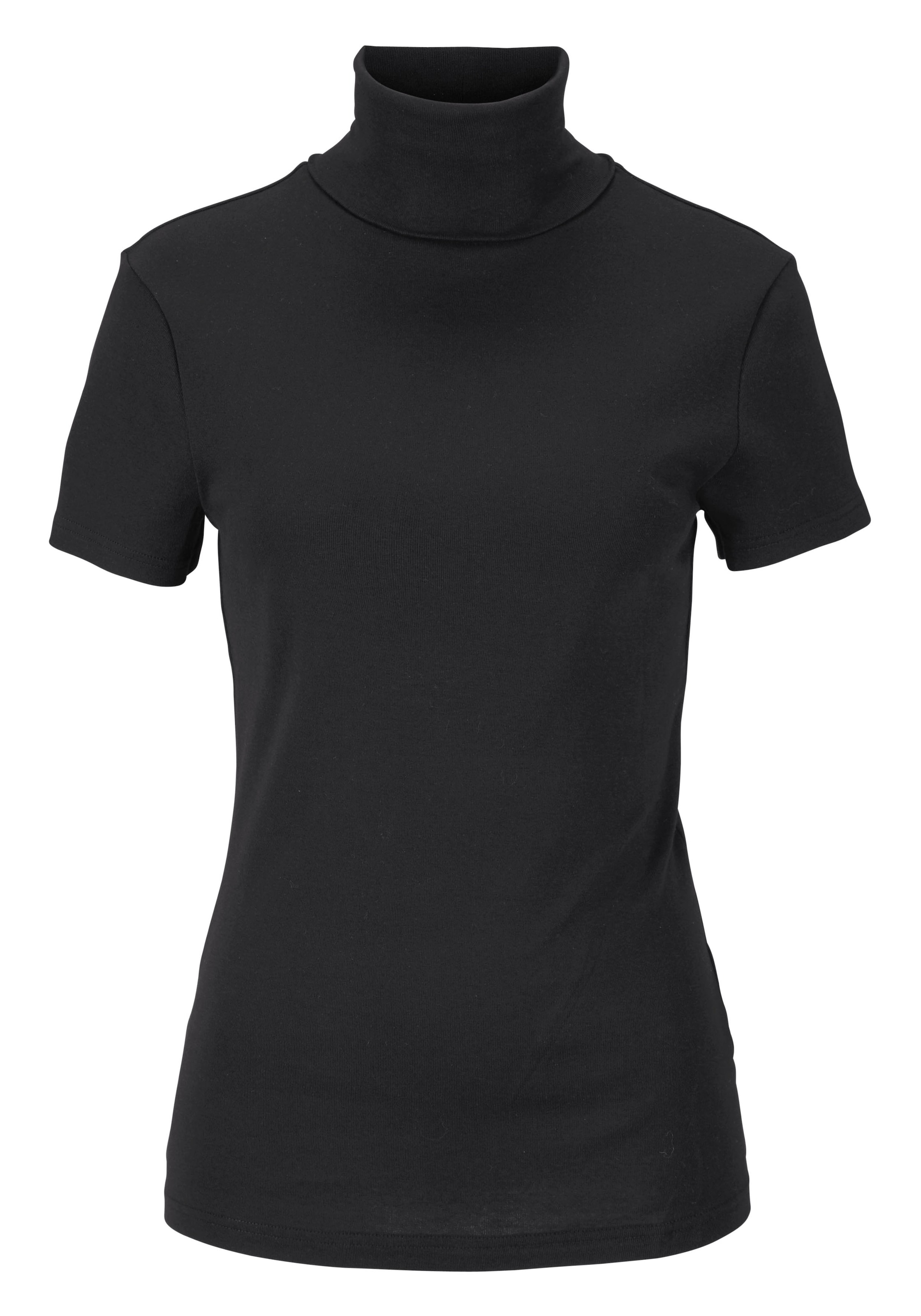 Flashlights Rollkragenshirt figurbetont,  Basic-Stil,  Rollkragen,  aus 100% Baumwolle,  elastisch