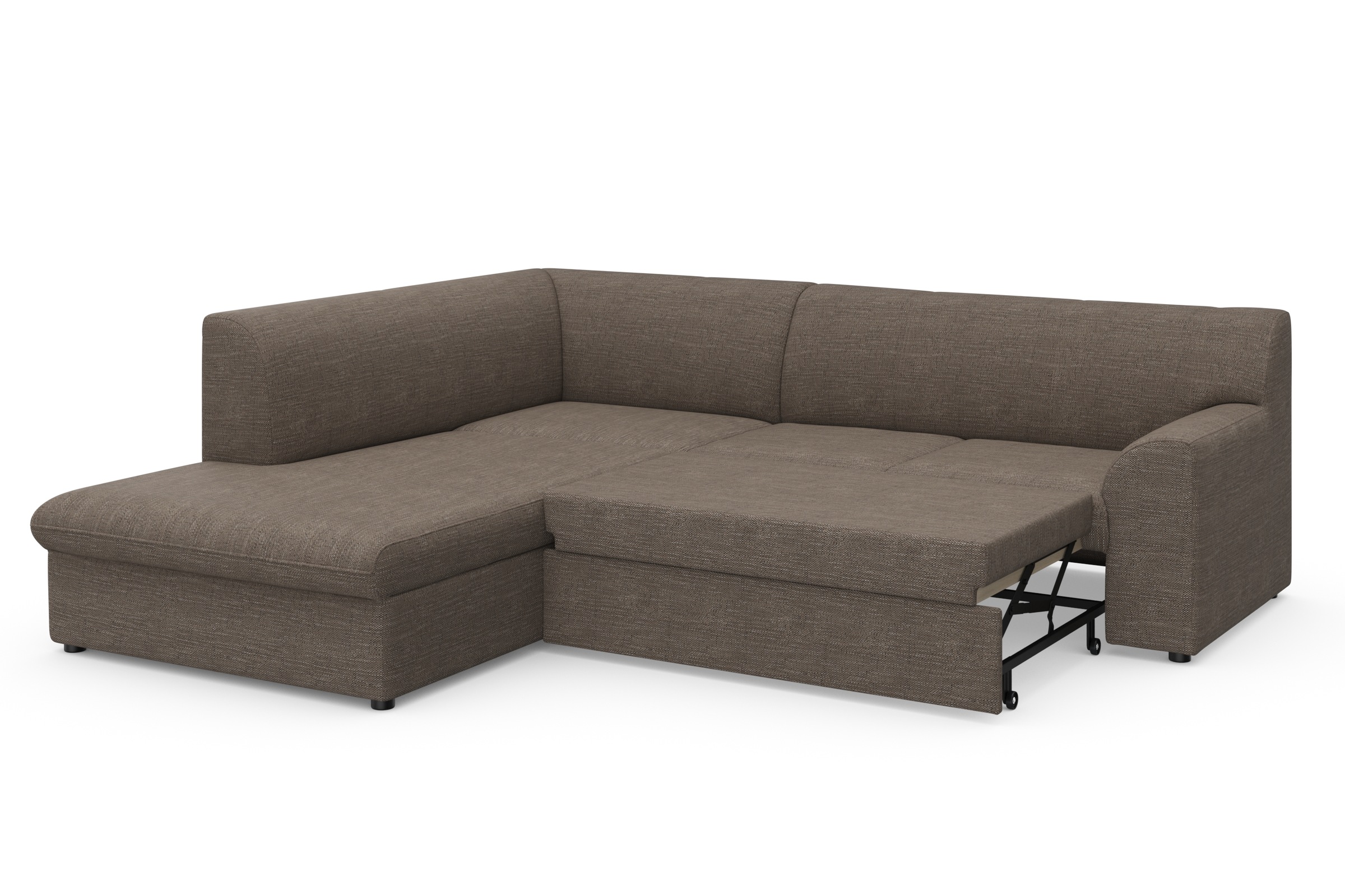 DOMO collection Ecksofa »Topper zeitlos elegant, kompakte Stellmaße, OTTOs Choice, L-Form«, mit Ottomane, wahlweise mit Schlaffunktion