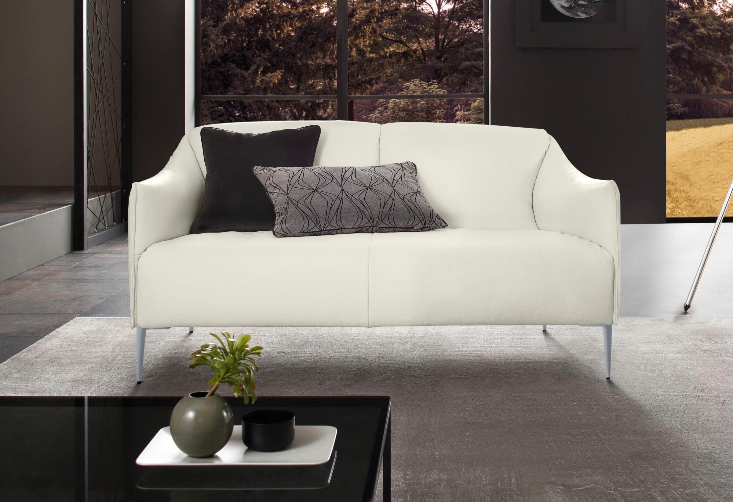 W.SCHILLIG 2-Sitzer »sally«, mit Metallfüßen in Silber matt, Breite 154 cm