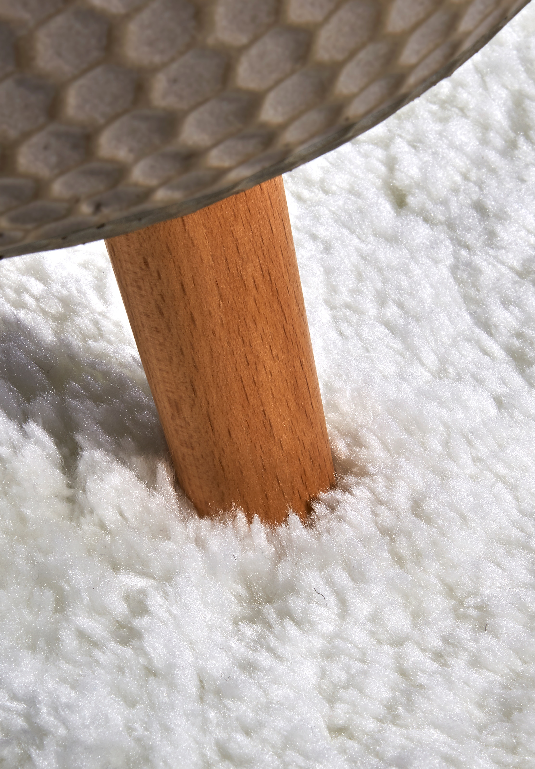 HANSE Home Hochflor-Teppich »Olaf«, rund, 38 mm Höhe, Langflor, Shaggy, einfarbig, flauschig, weich, glänzend, modern, uni