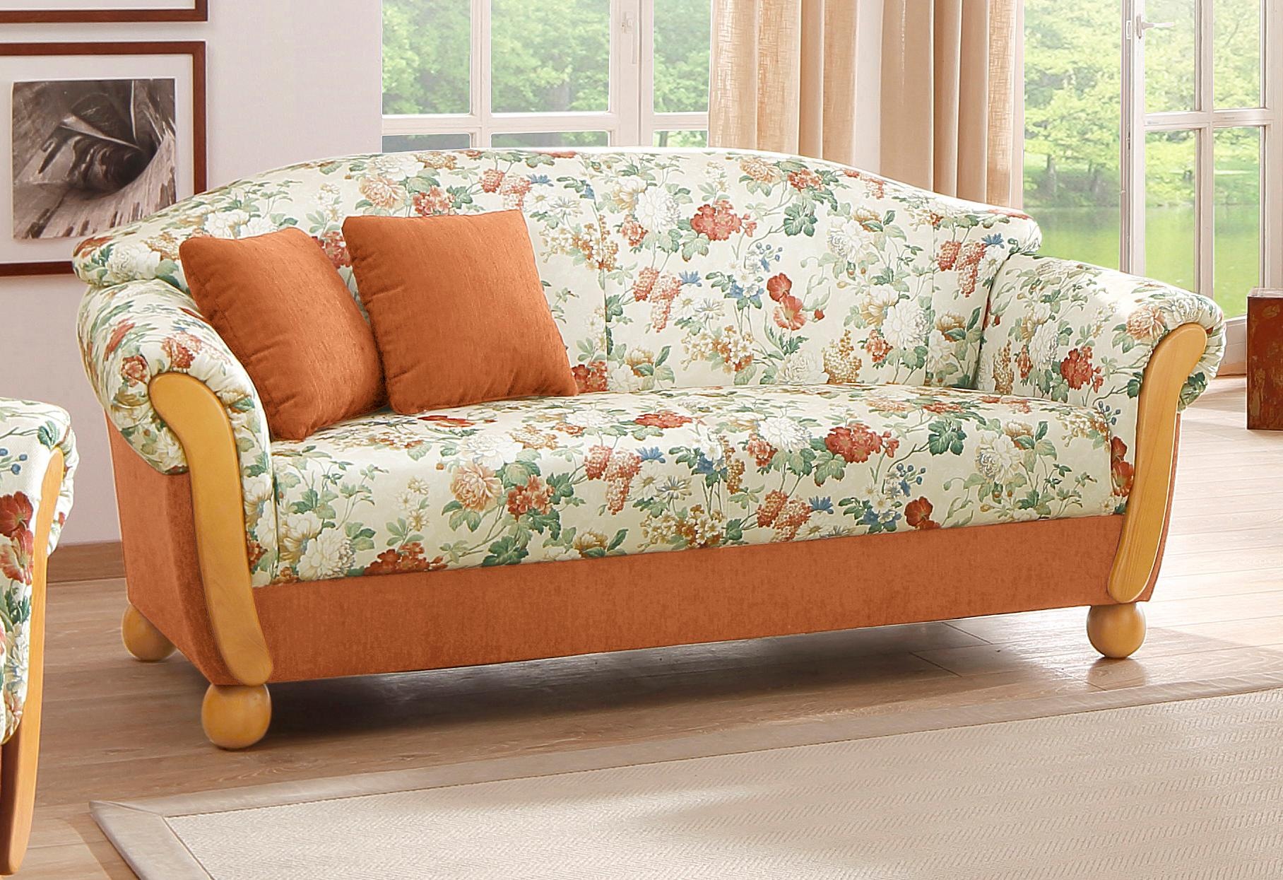 Home affaire 3-Sitzer »Milano, bequemes Sofa mit geschwungenen Armlehnen, L günstig online kaufen