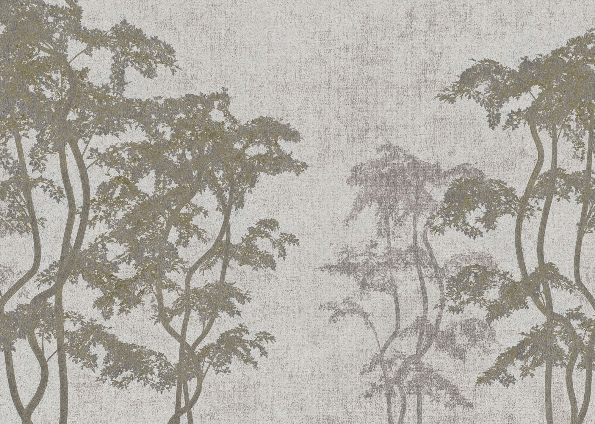 Komar Fototapete »Vlies Fototapete - Dancing Trees - Größe 350 x 250 cm« Motiv | bedruckt glatt