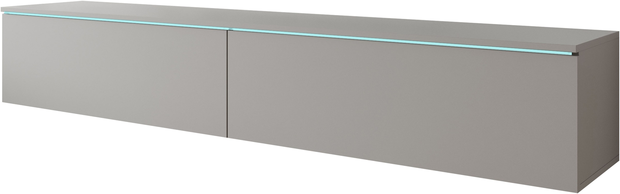 INOSIGN Lowboard »LOWBOARD VERA, wahlweise mit oder ohne Beleuchtung«, Modernes griffloses TV-Board, 180 cm TV-Schrank, stehend und hängend
