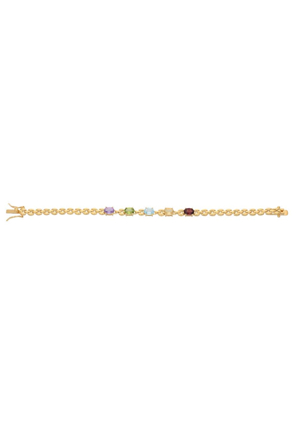 Firetti Armband »Schmuck Geschenk, mehrfarbig, vergoldet, glänzend«, mit  Amethyst, Peridot, Blautopas, Citrin, Granat online kaufen