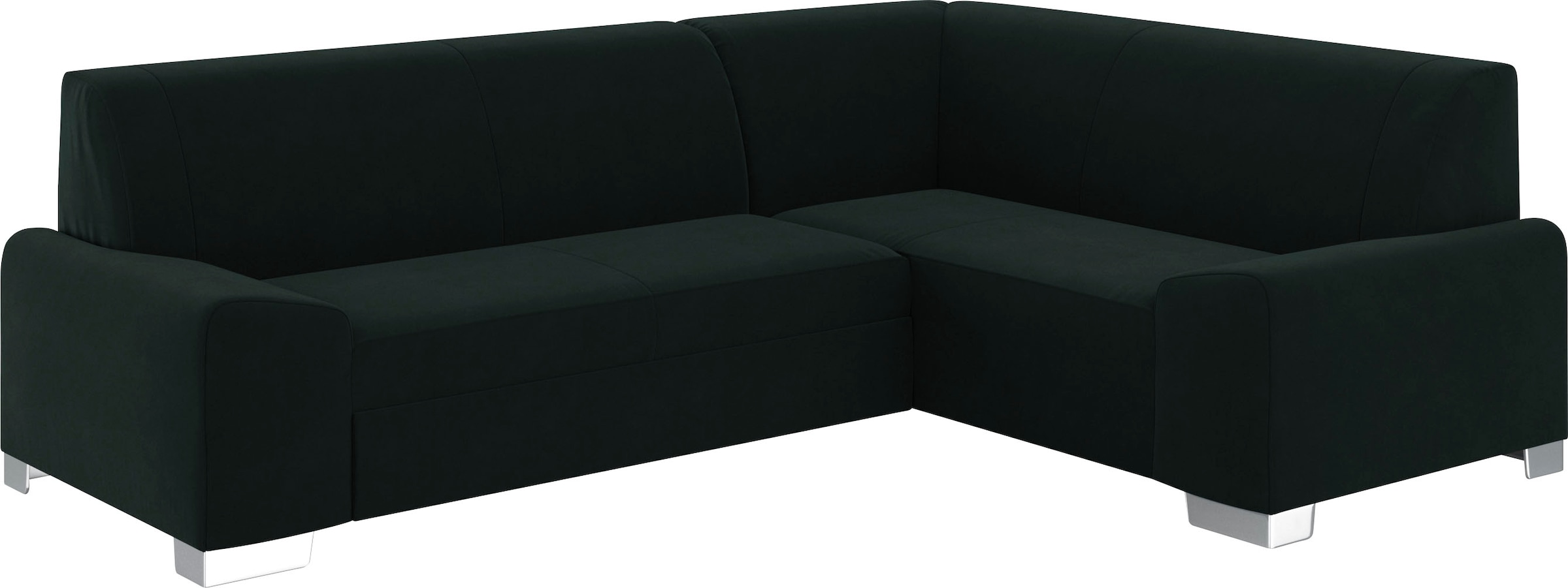 DOMO collection Ecksofa »Anzio in kubischer Formensprache, flache Armlehnen, L-Form«, Wahlweise mit Bettfunktion und Federkern für hohen Sitzkomfort