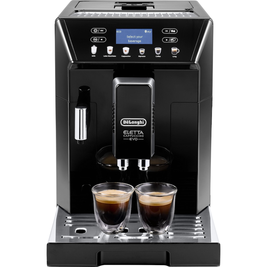 De'Longhi Kaffeevollautomat »ECAM 46.860.B Eletta Evo, schwarz«, inkl. Pflegeset im Wert von € 31,99 UVP