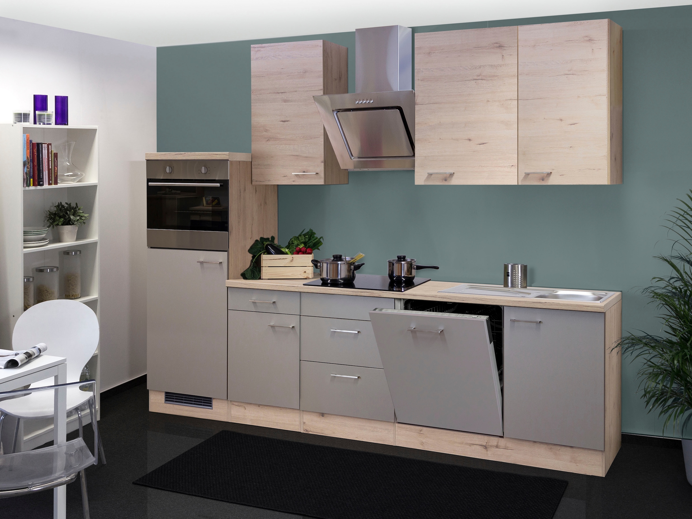 Flex-Well Küche »Riva«, wahlw. mit E-Geräten, Breite 280 cm