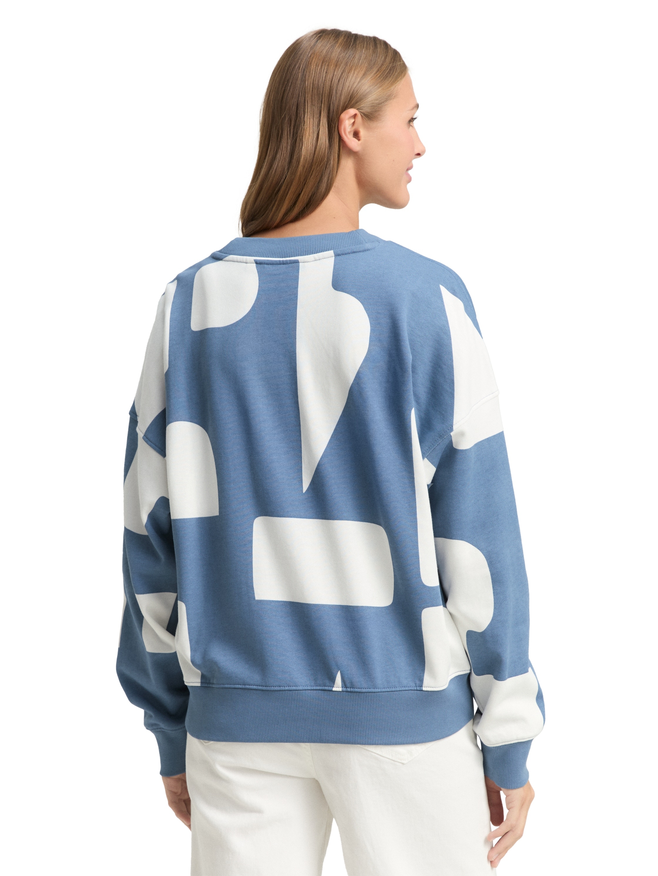 TOM TAILOR Denim Sweatshirt, mit All-Over Print