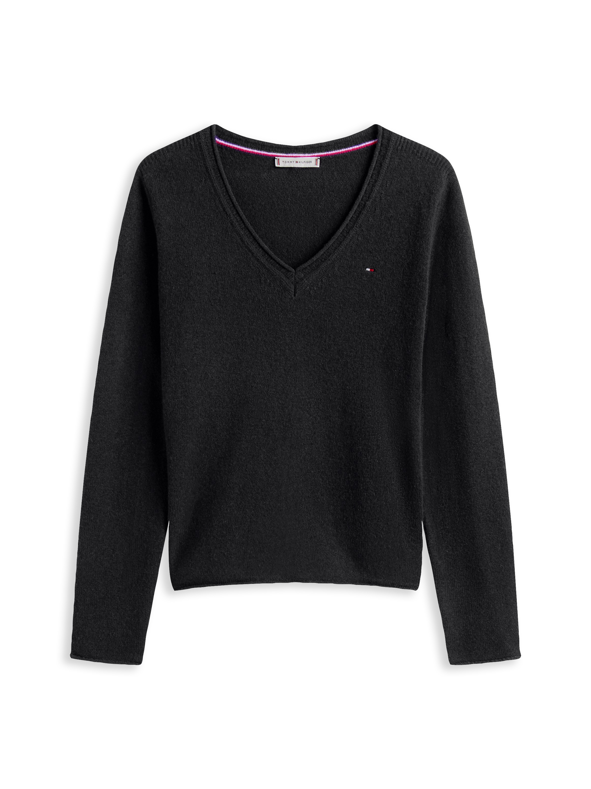 Tommy Hilfiger Strickpullover »SOFT WOOL V-NK SWEATER«, aus reiner Wolle