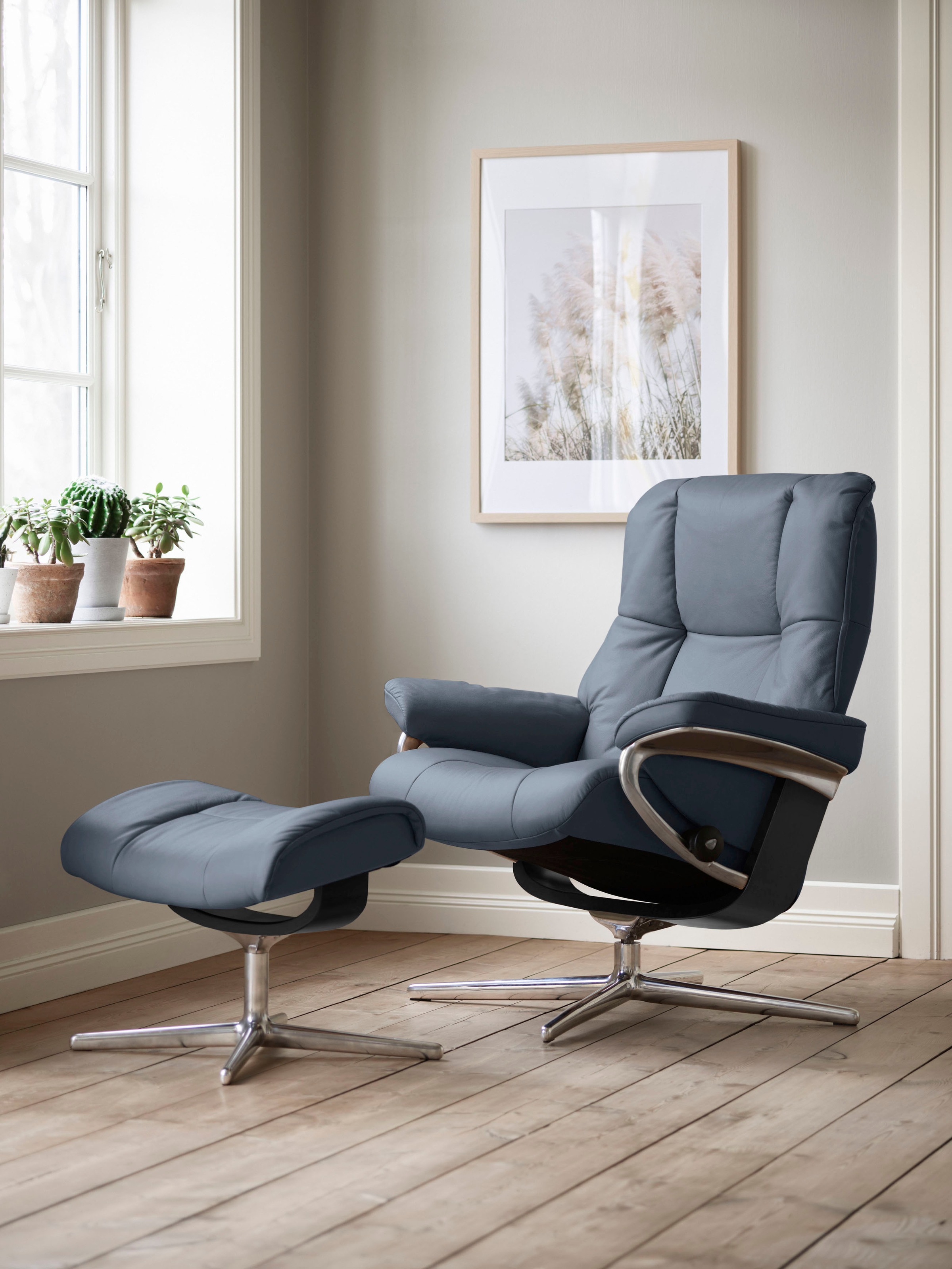 Stressless® Fußhocker »Mayfair«, mit Cross Base, Größe S, M & L, Holzakzent Schwarz