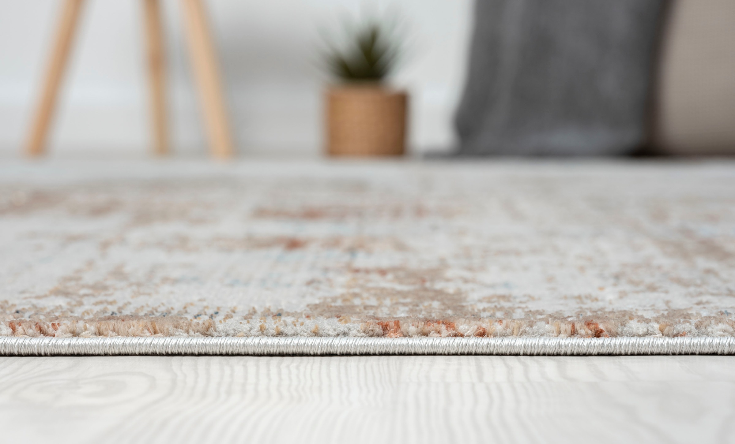 Myflair Möbel & Accessoires Teppich »Esme 2«, rechteckig, 8 mm Höhe, Kurzflor, Vintage Look, mit Fransen, besonders weich durch Microfaser