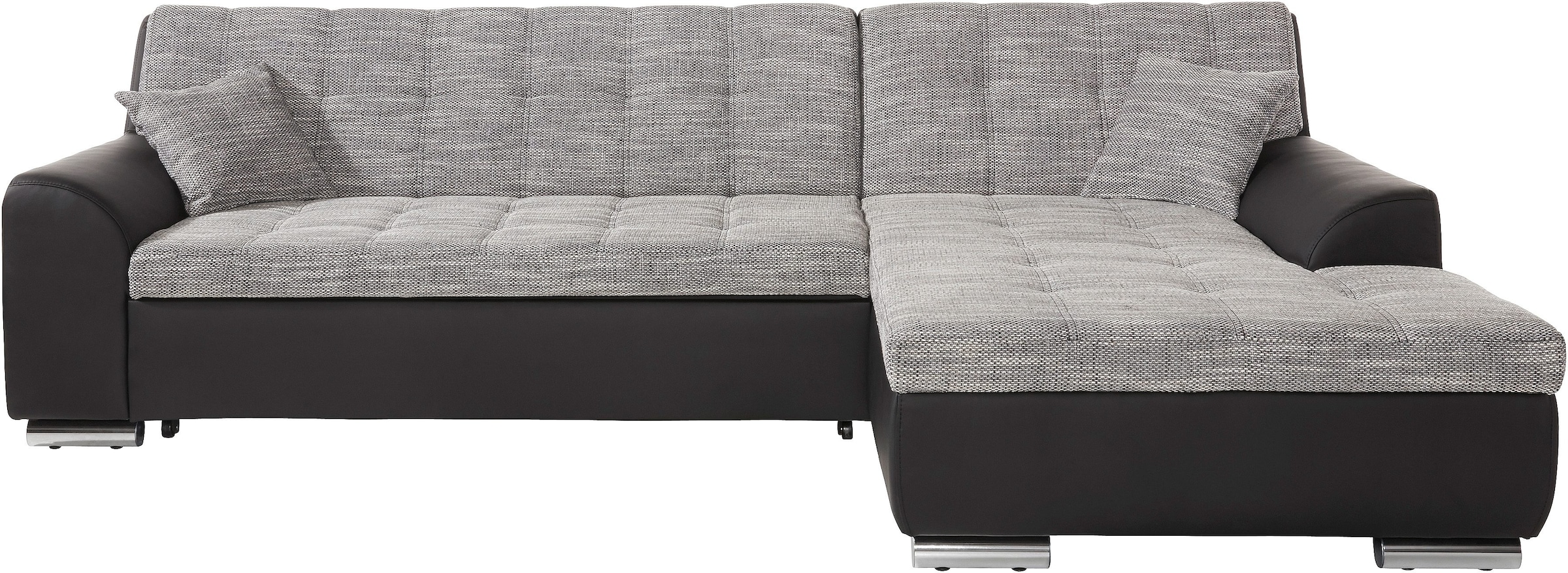 DOMO collection Ecksofa Treviso, wahlweise mit Bettfunktion, incl. Zierkissen