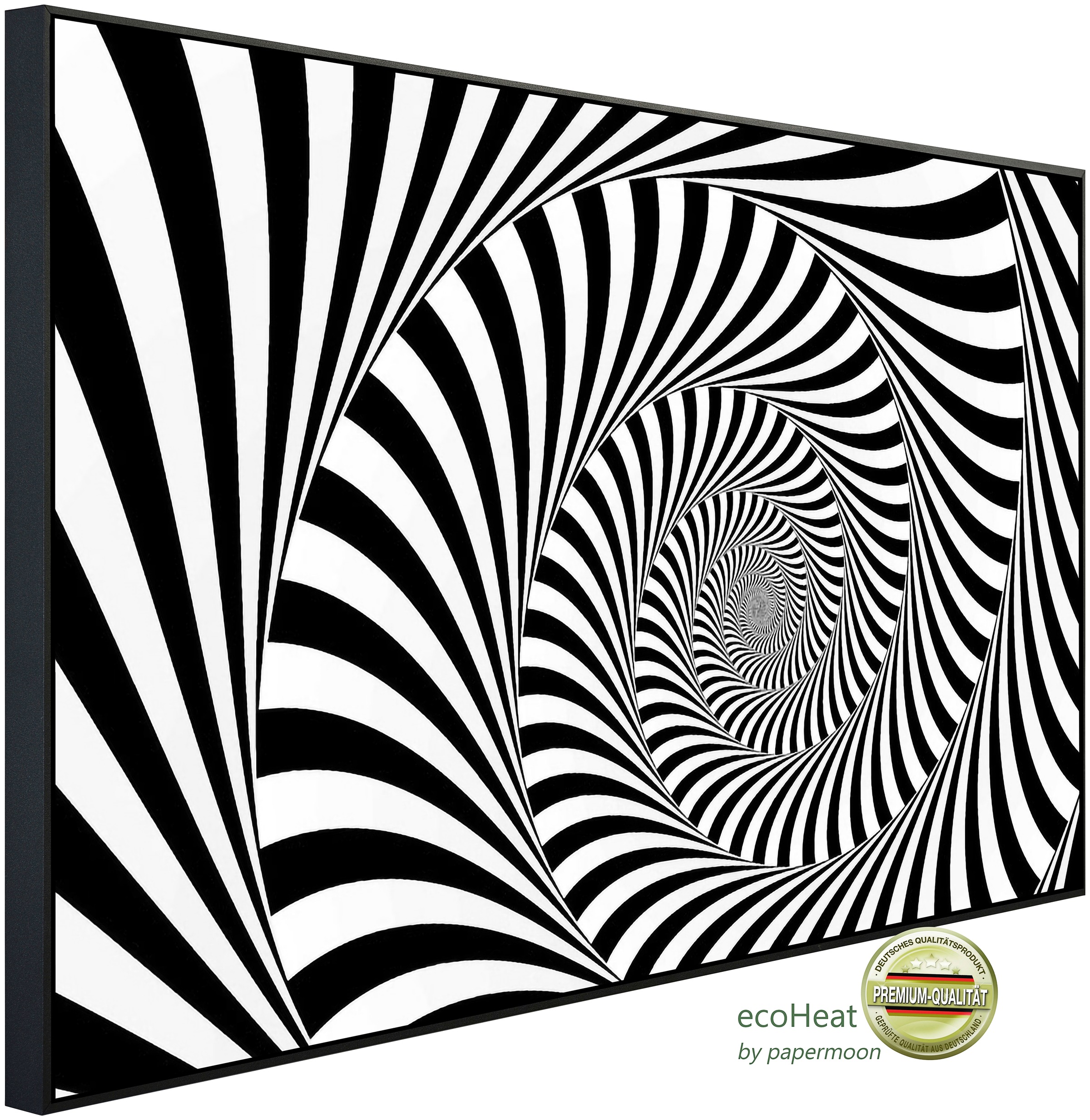 Papermoon Infrarotheizung »Abstrakte Spirale Schwarz & Weiß«, sehr angenehm günstig online kaufen