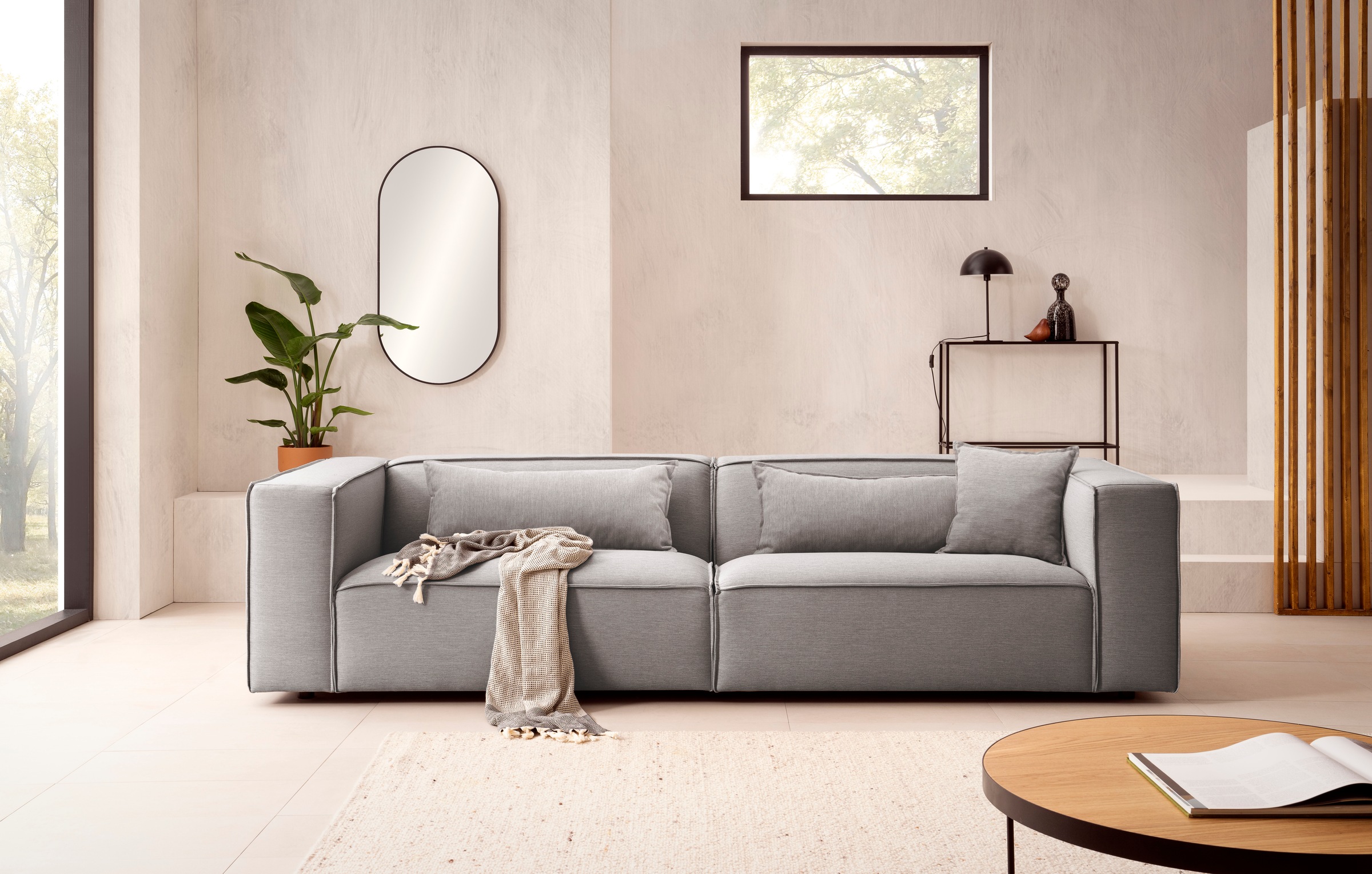 LeGer Home by Lena Gercke 3-Sitzer »PIARA, Couch mit Kedernaht, Sofa in Cor günstig online kaufen