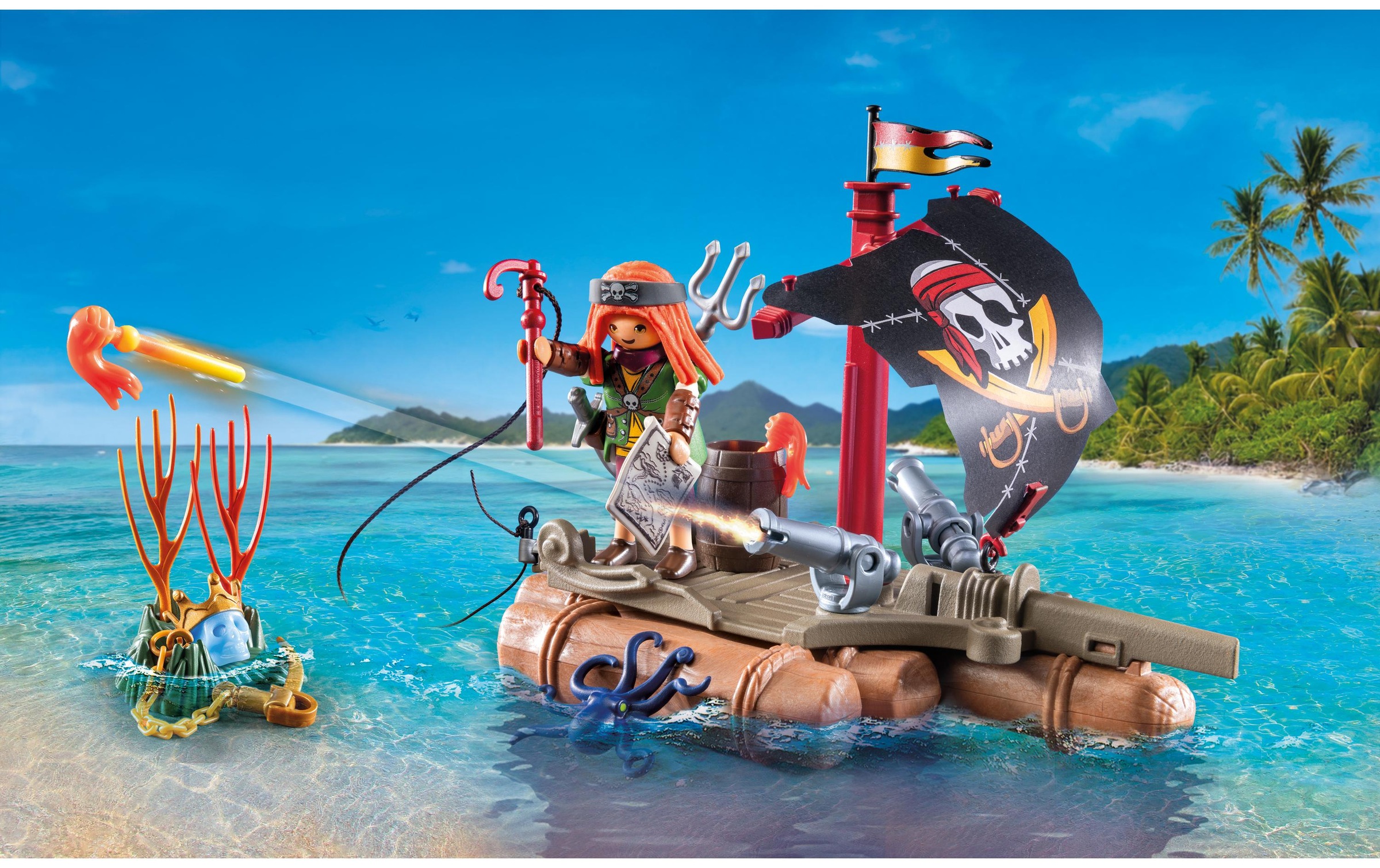 Playmobil® Spielbausteine »Schatzbergung auf Piratenfloss 71794«