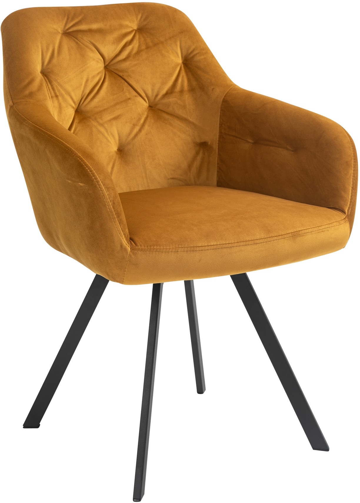 SalesFever Essgruppe, (Set, 5 tlg.), Stühle mit 360° Drehplatte, Tischplatte mit echter Baumkante