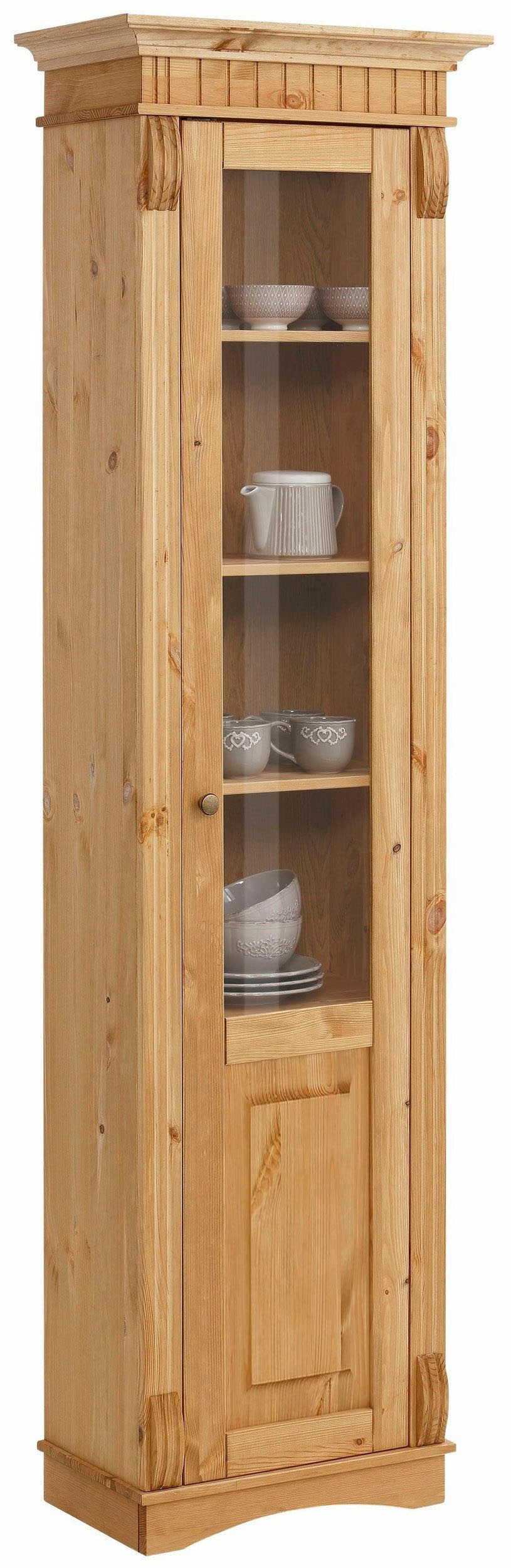 Home affaire Vitrine »Teresa«, (Maße (B/T/H): ca. 55/32/193 cm), mit 1 Glas günstig online kaufen