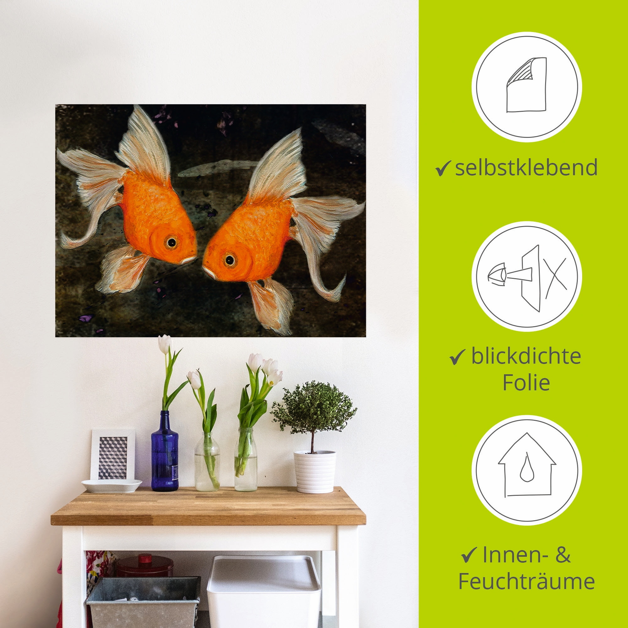 Artland Wandbild »Turtelfische«, Wassertiere, (1 St.), als Leinwandbild, Poster, Wandaufkleber in verschied. Größen