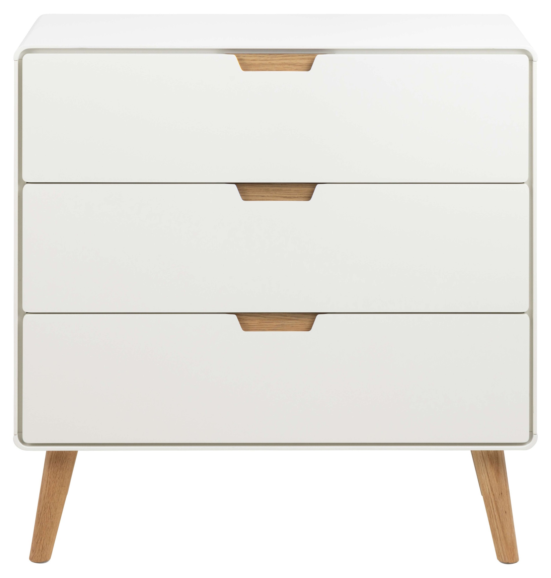 ACTONA GROUP Sideboard »Lowell«, 3 Schubladen mit Dämpfung, nordischer Stil, Weiß, B: 80 cm