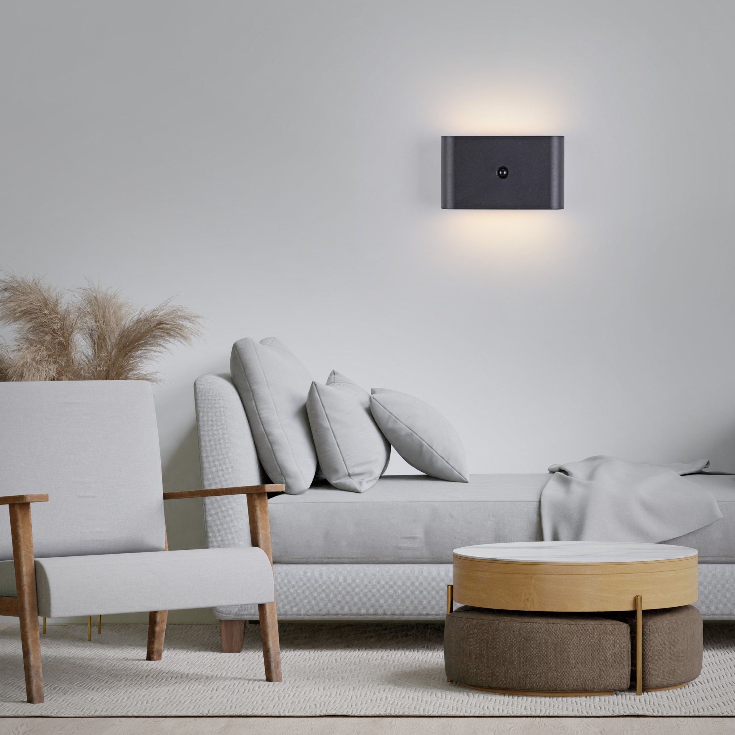 JUST LIGHT LED Wandleuchte »AKKU ZIDDY« LED-Board 1 Stk. Warmweiß Bewegungsmelder, Akkubetrieben, magnetische Befestigung