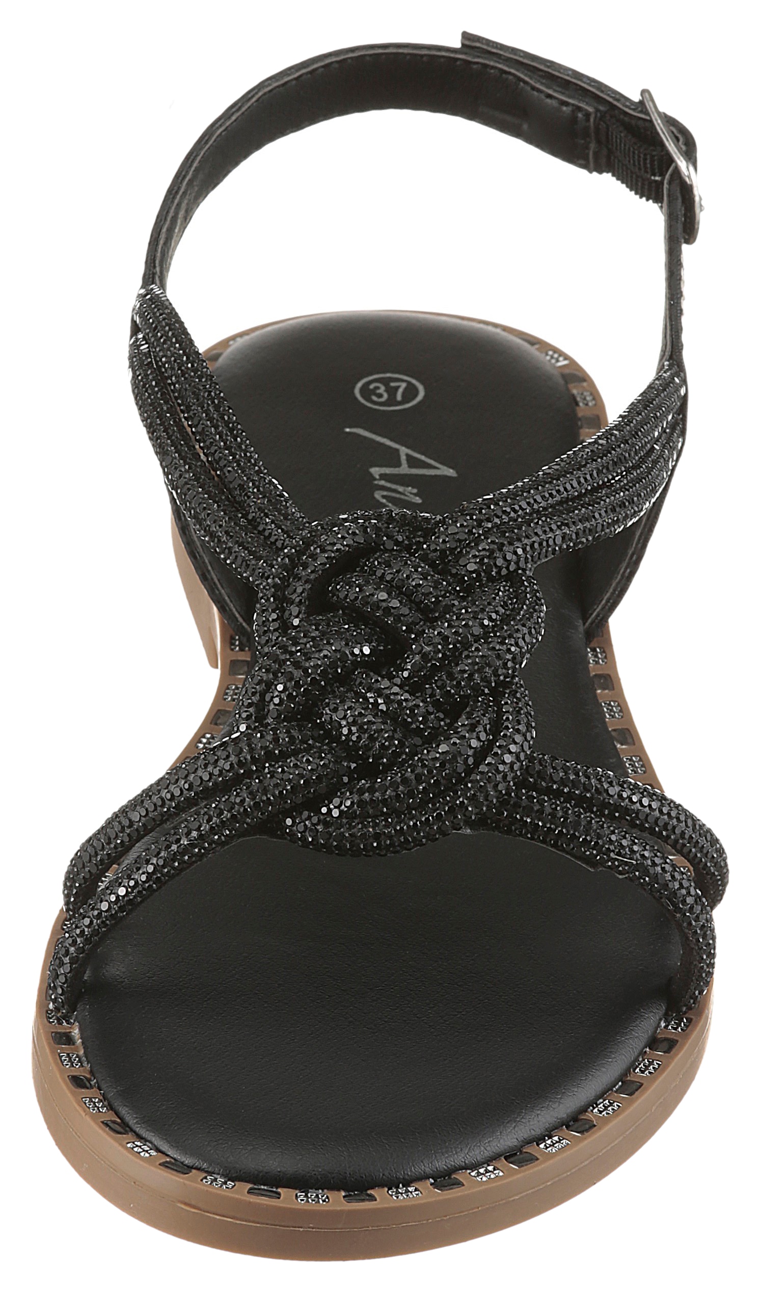 Aniston SHOES Sandale  Sommerschuh, Riemchensandale mit Glitzerdetails - NEUE KOLLEKTION