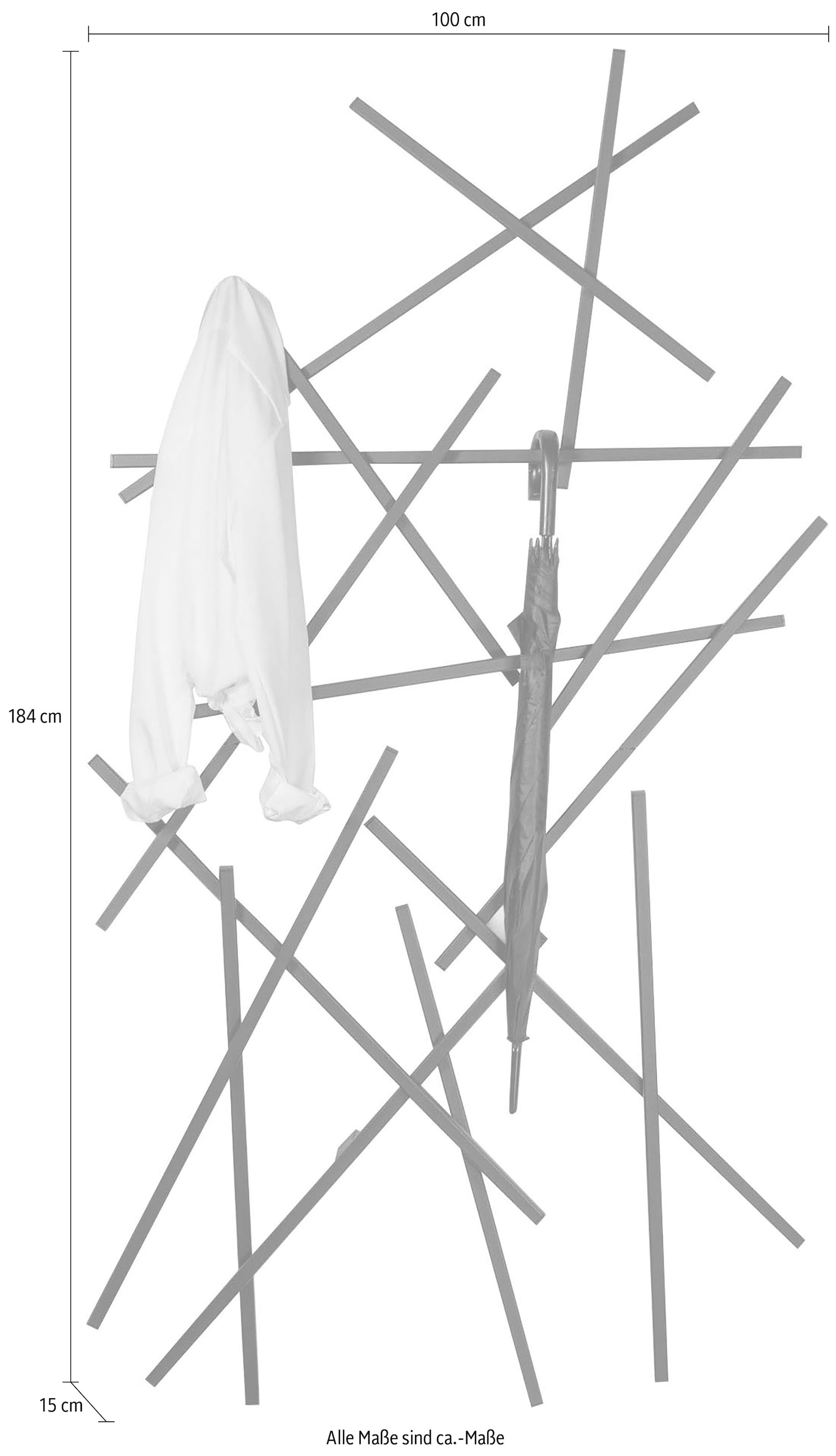 Spinder Design Garderobenleiste »MATCHES«, Breite 100 cm, Höhe 184 cm