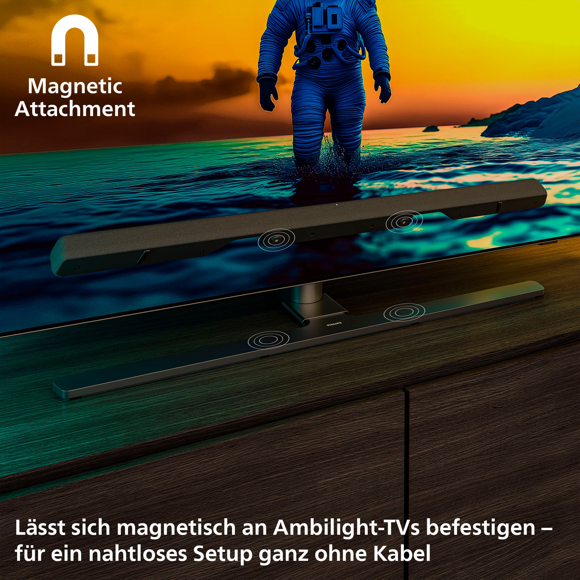 Philips Soundbar »TAB8200/10« 2.1 (A2DP Bluetooth | AVRCP Bluetooth | Bluetooth App-Steuerung | Bassregelung | Nacht Modus | USB-Wiedergabe 160 W)