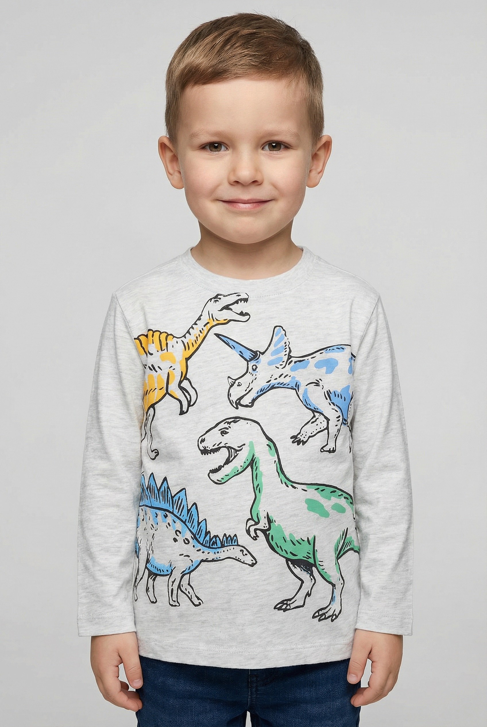 STACCATO Langarmshirt 2er Pack, mit Dino-Prints, für Boys