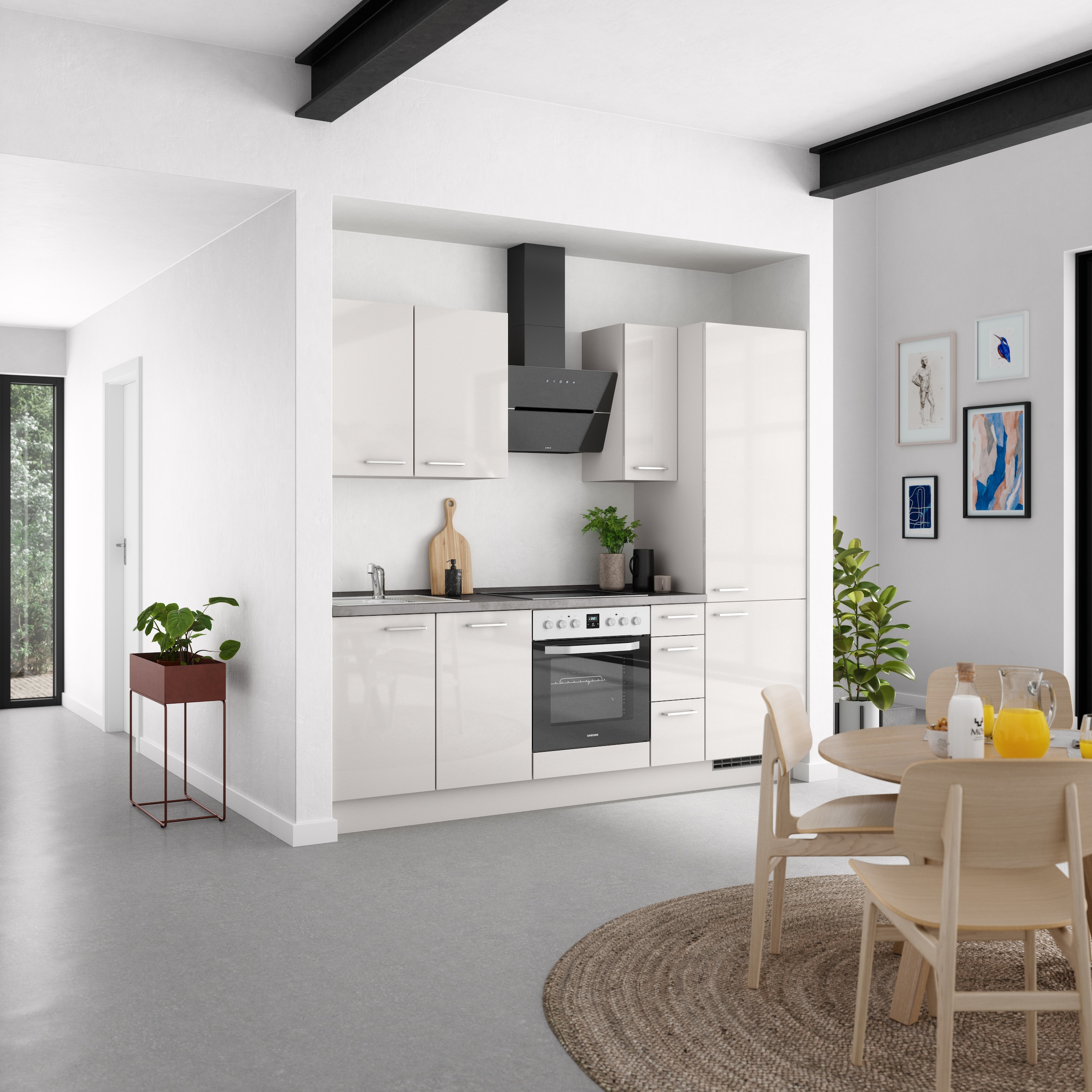 nobilia® Küchenzeile »"Flash II"«, vormontiert, Ausrichtung wählbar, Breite 240 cm, wahlw. mit E-Geräten