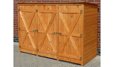 promadino Mülltonnenbox, für 3x240 l aus Holz, BxTxH: 250x101x161 cm kaufen