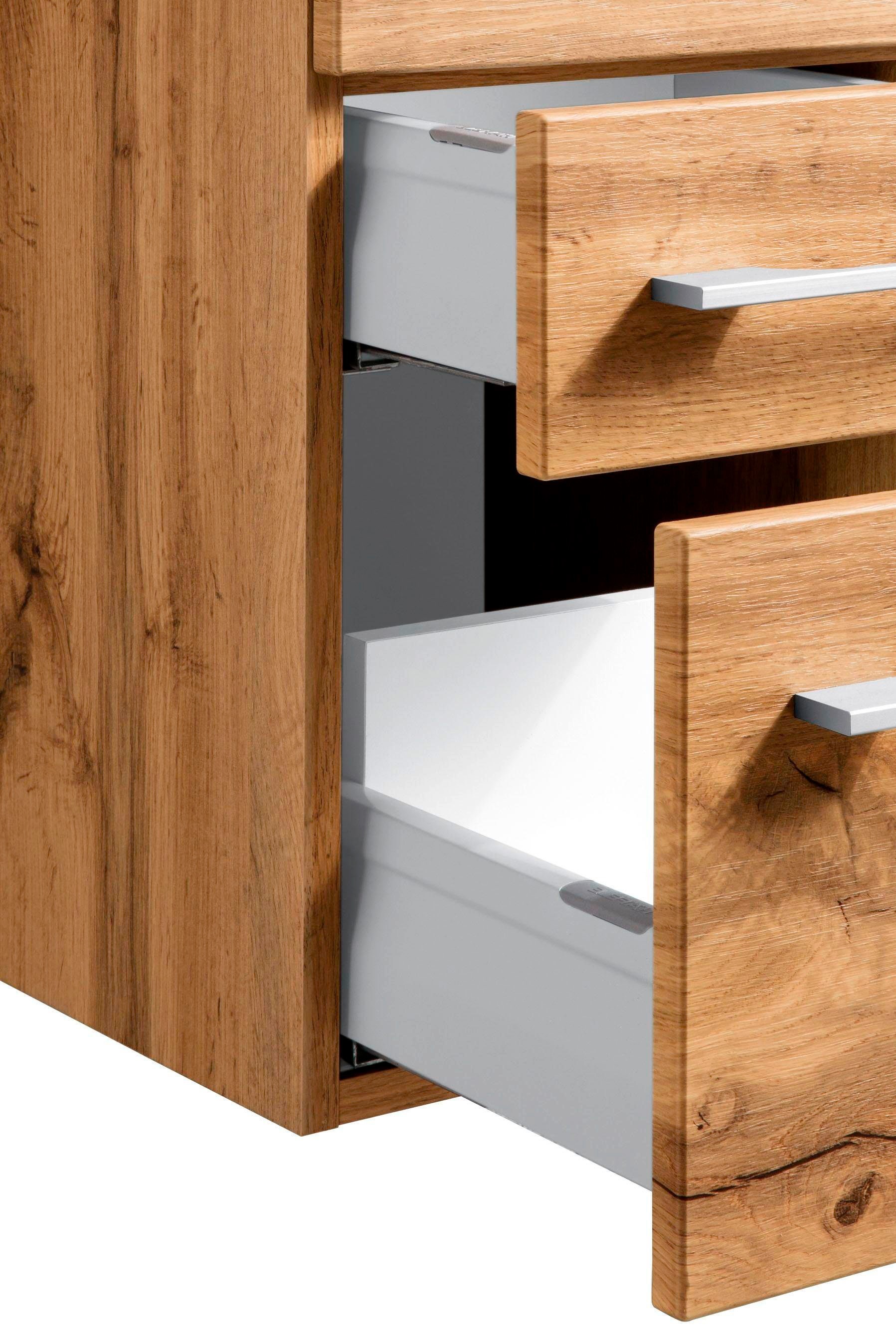 welltime Waschbeckenunterschrank »Davos«, Badmöbel, Waschtisch inkl. Waschbecken, Breite 120 cm