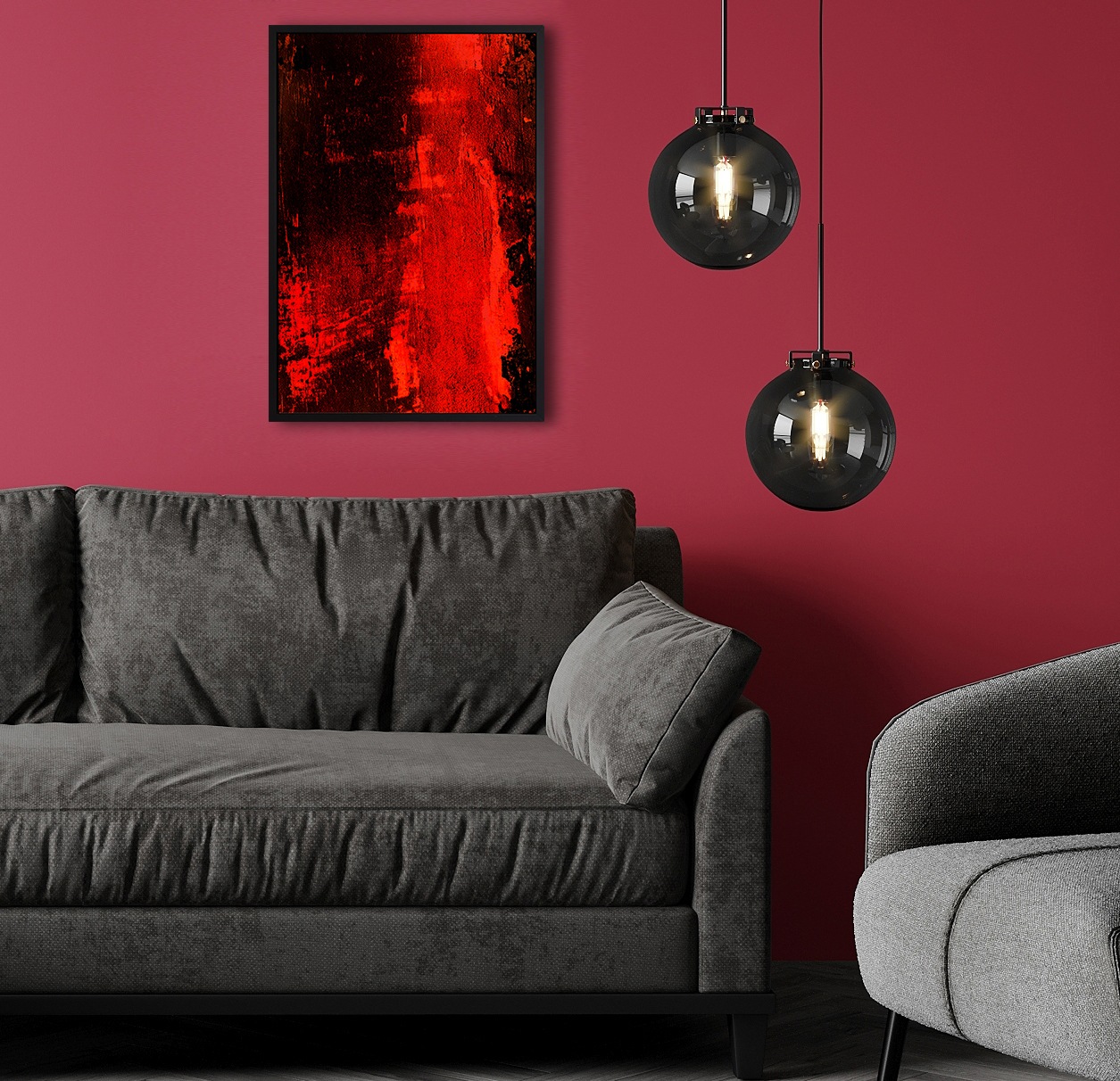 queence Leinwandbild »Love«, Abstrakt-Abstrakte-Kunst-Modern, mit einem Sch günstig online kaufen